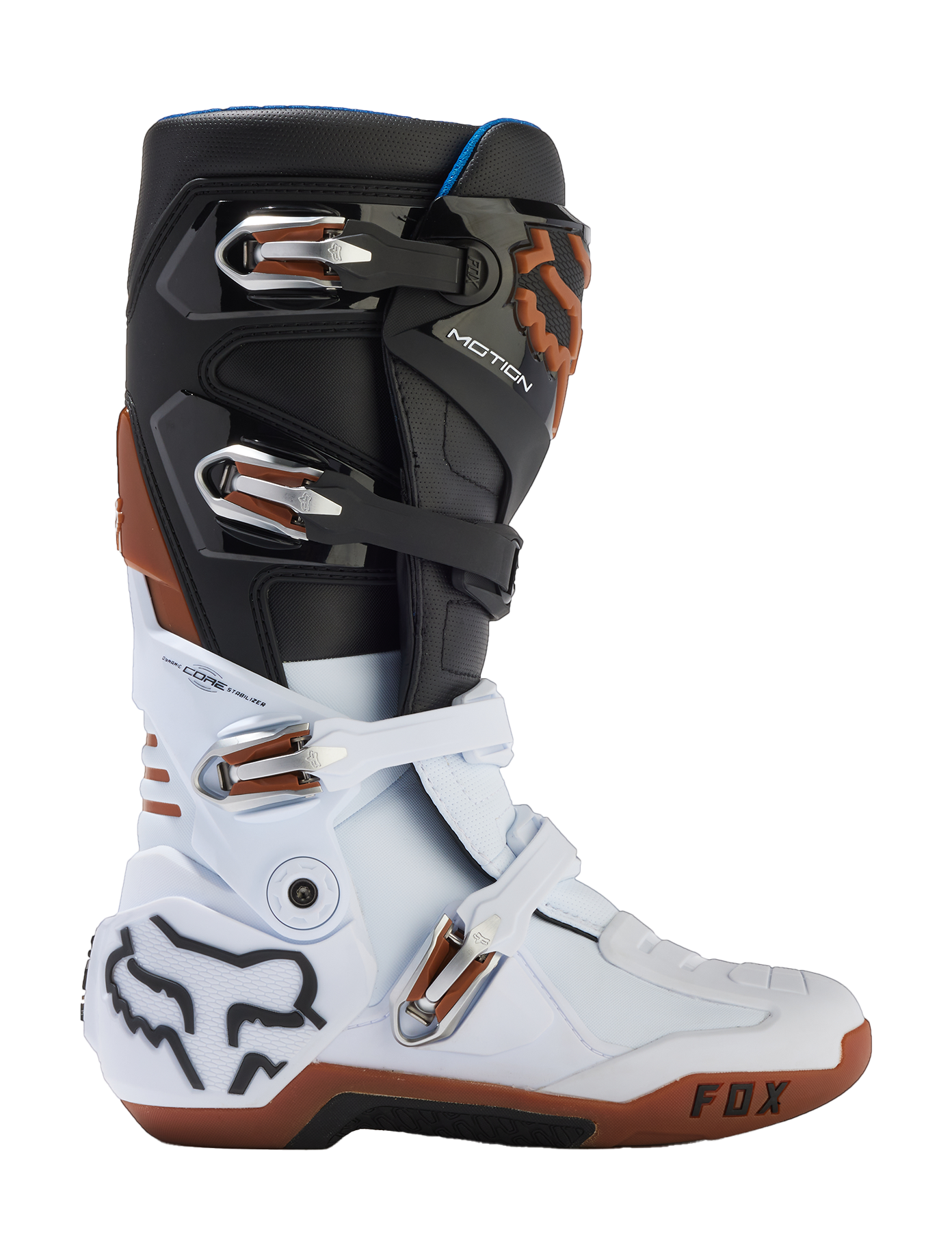 Fox Motocross Boots Motion - Black / White / Gunmetal