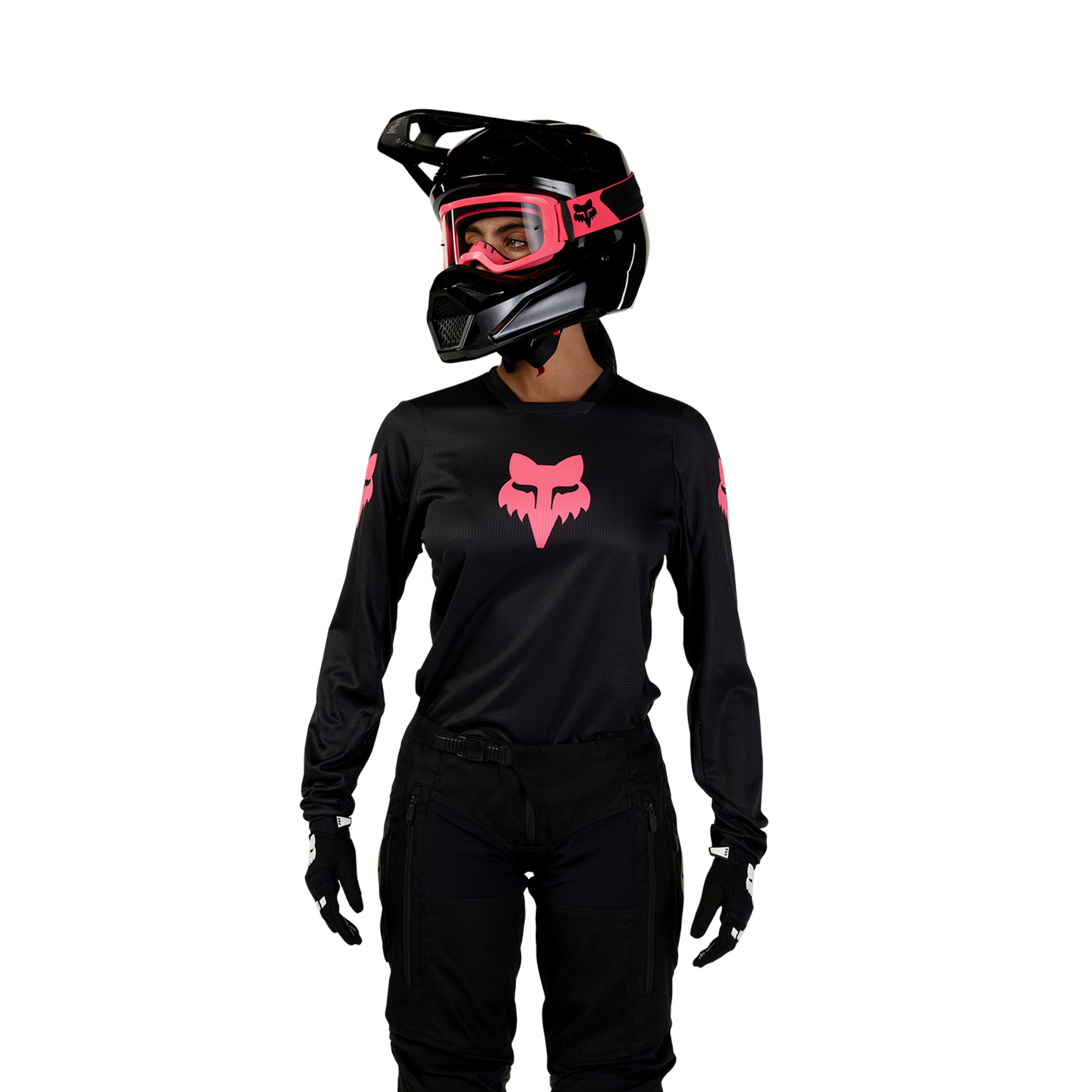 Fox Women Motocross Jersey 2026 180 Blackout - Black
