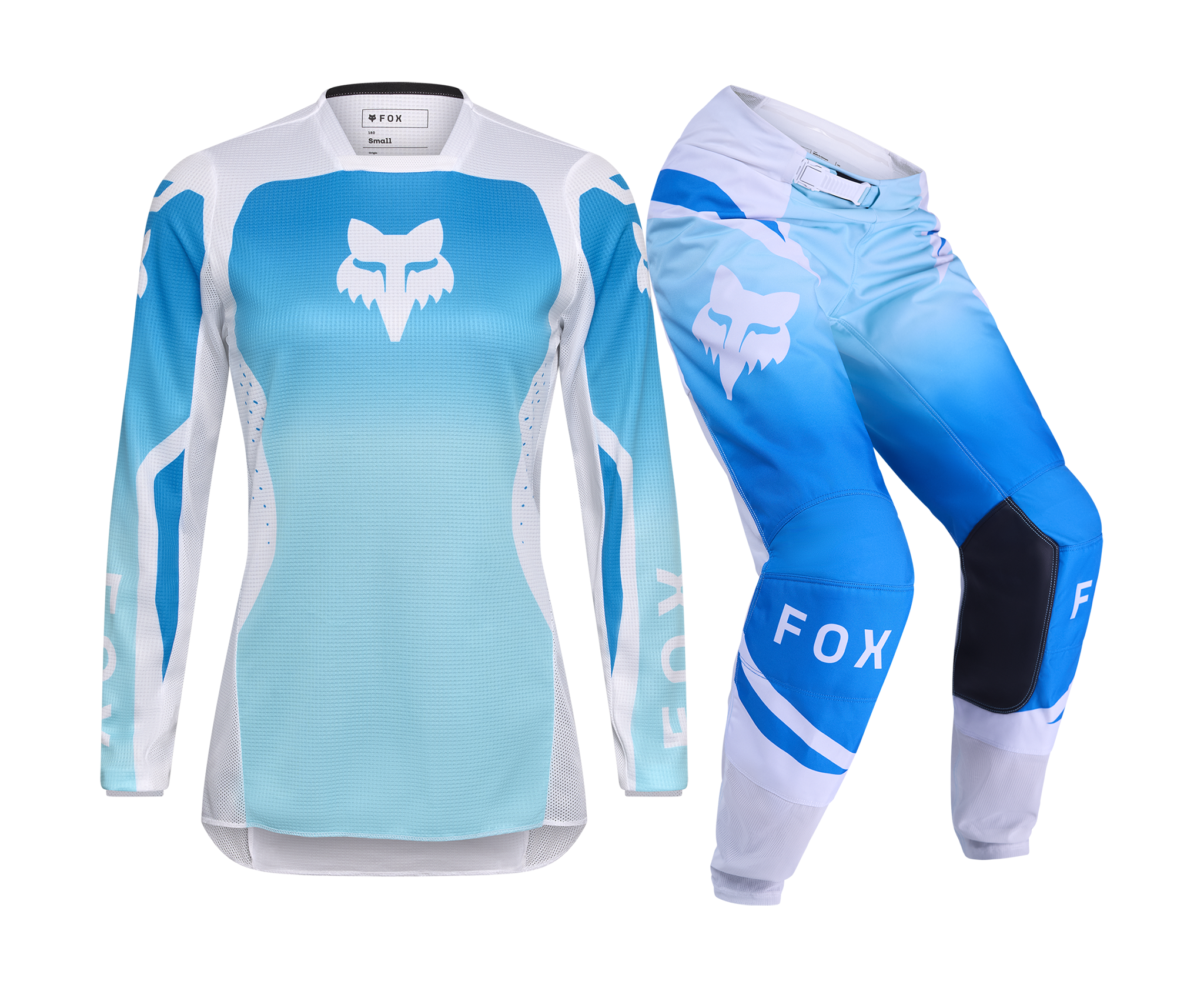 Fox Women Motocross Gear 2026 180 Shield - White / Blue