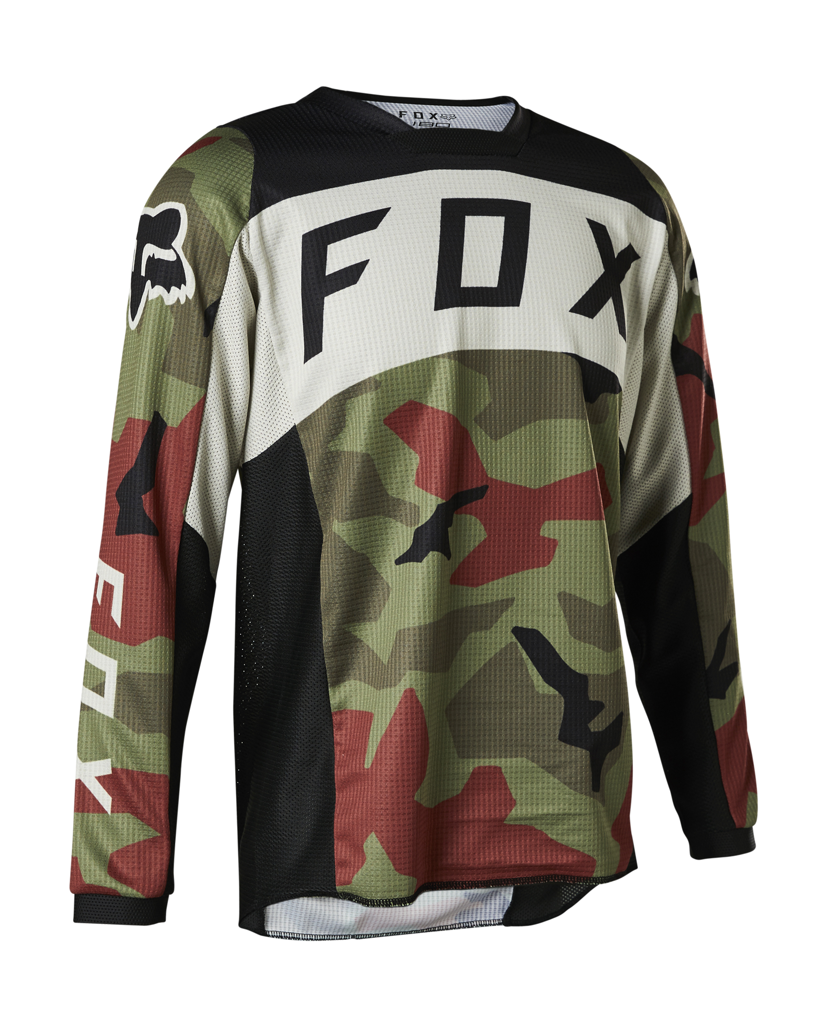 Fox Youth Motocross Jersey 180 Bnkr - Green Camo