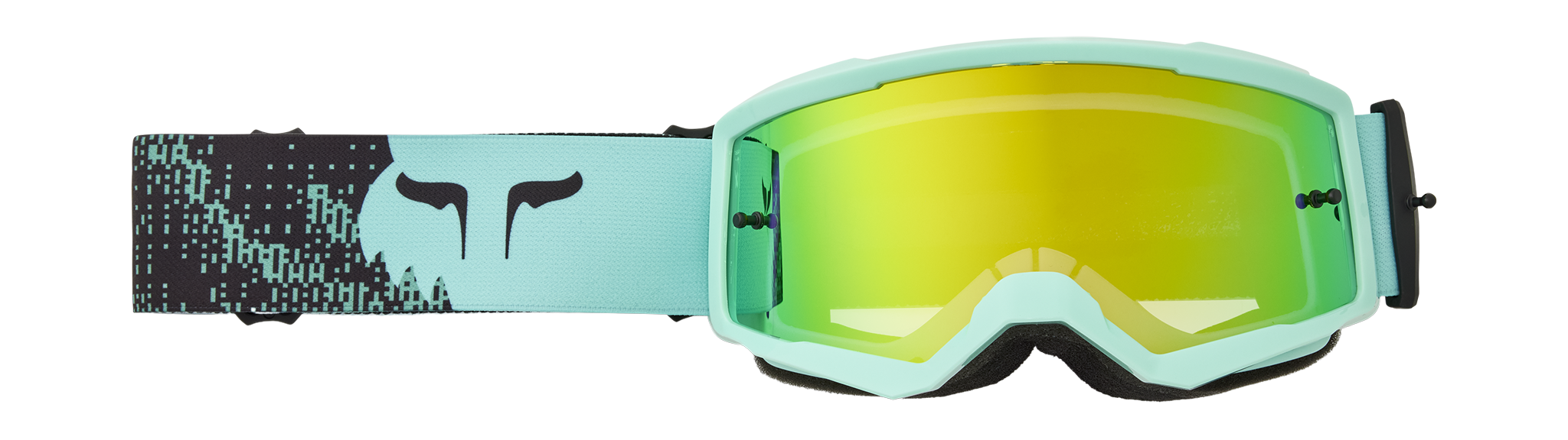 Fox Youth Motocross Goggle Main II Kairos - Turquoise - Green Spark