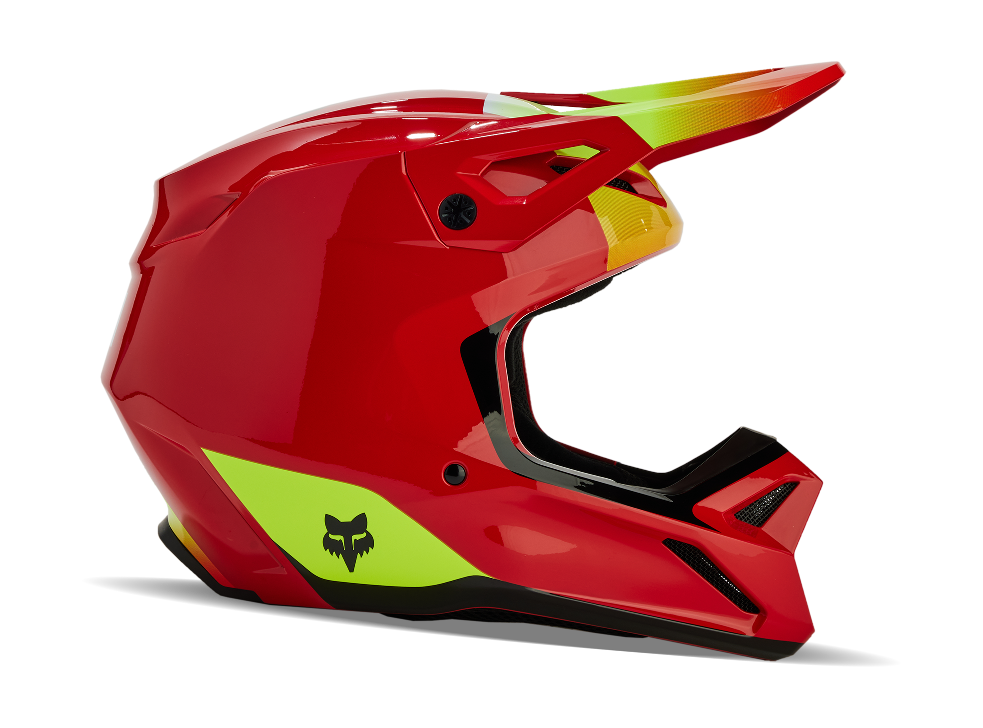 Fox Youth Motocross Helmet V1 Ballast - Flo Red