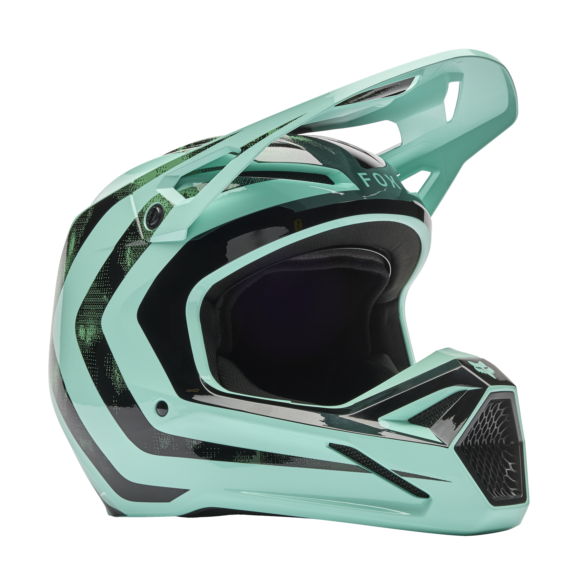 Fox Youth Motocross Helmet V1 Kairos - Turquoise