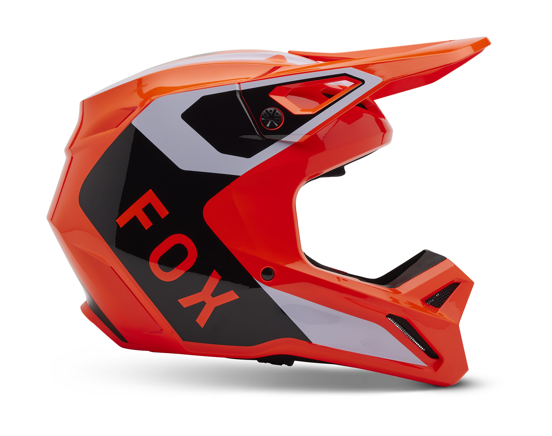Fox Youth Motocross Helmet V1 Lean - Fluo Orange