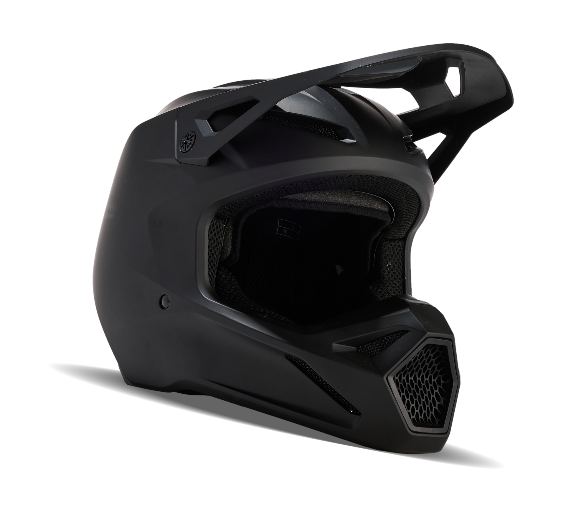 Fox Youth Motocross Helmet V1 Matte - Matte Black
