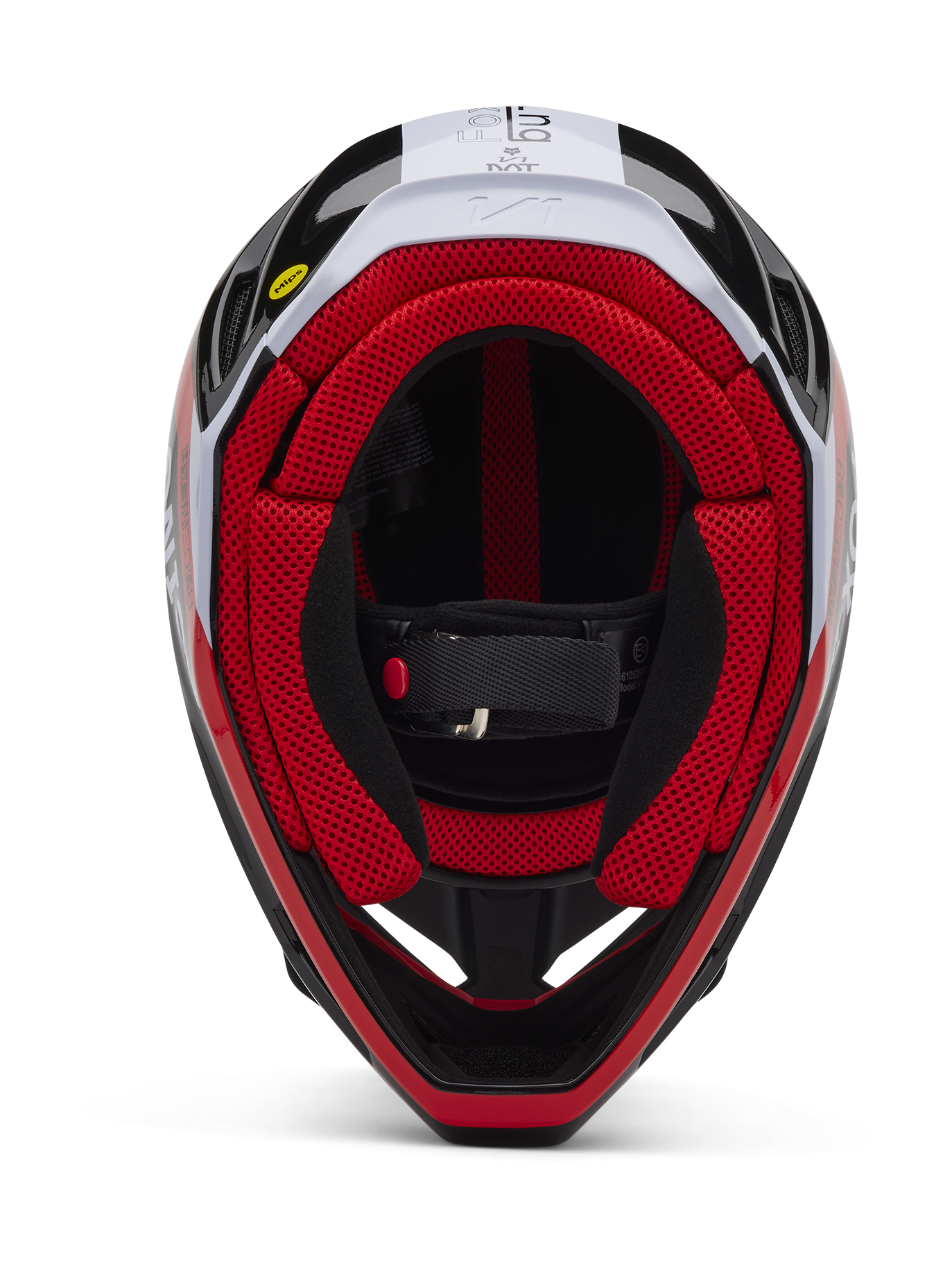 Fox Youth Motocross Helmet V1 Race Spec - Fluo Red