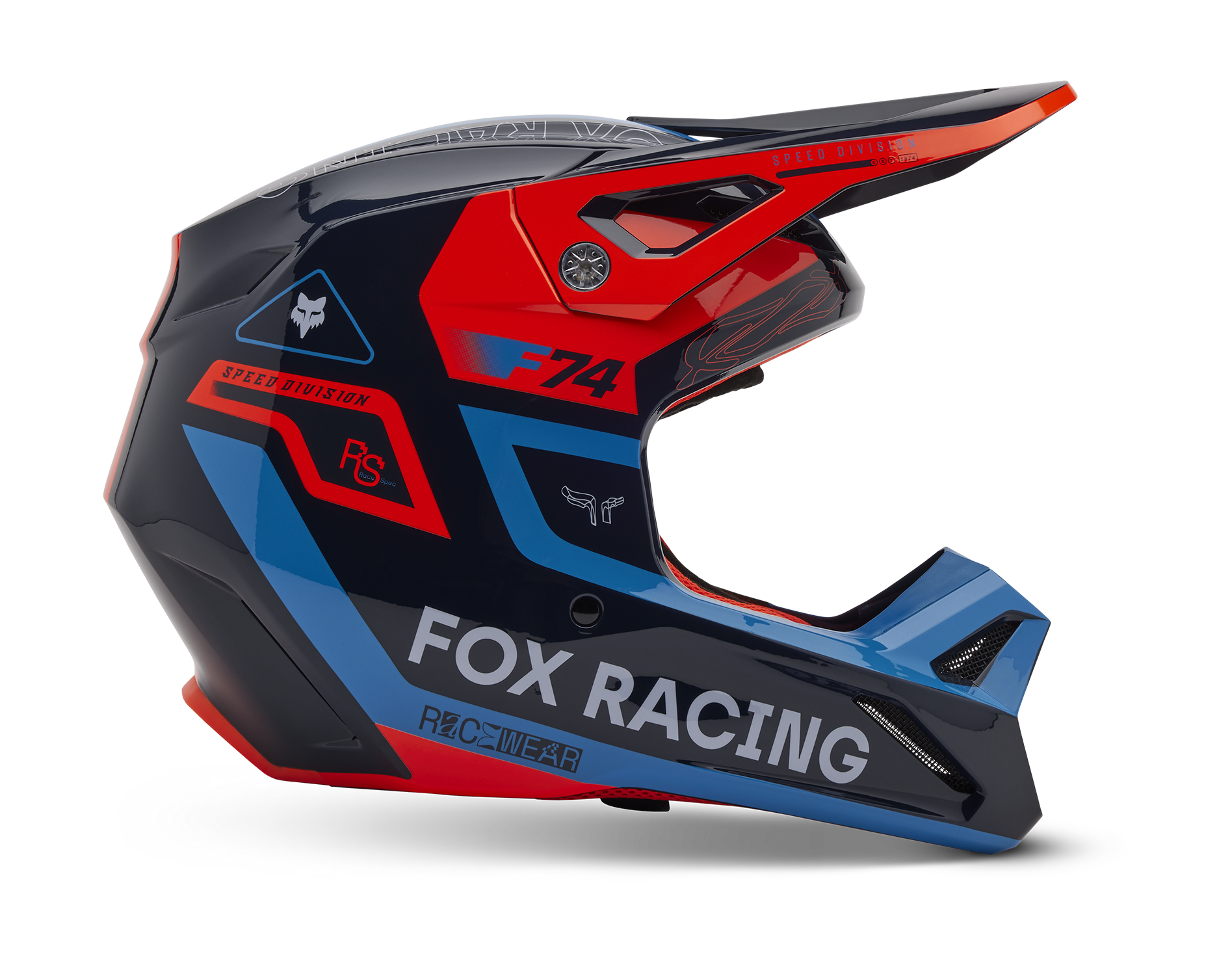 Fox Youth Motocross Helmet V1 Race Spec - Midnight