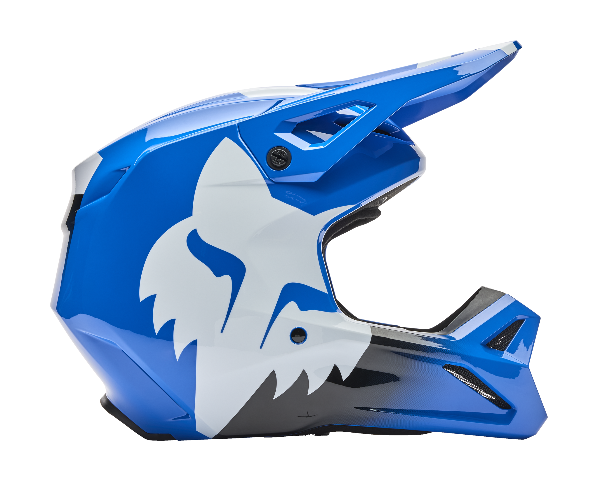 Fox Youth Motocross Helmet V1 Shield - Blue