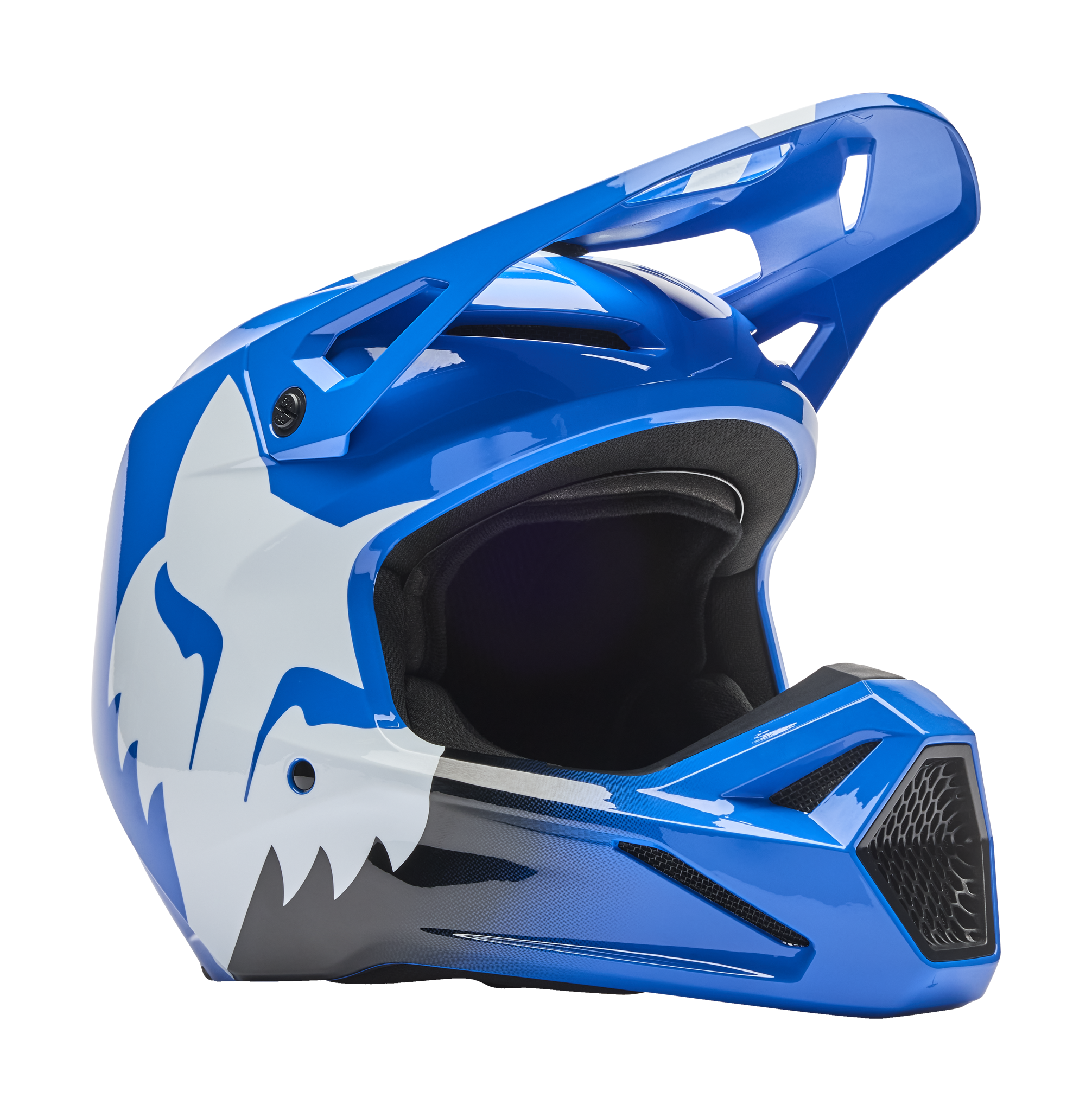 Fox Youth Motocross Helmet V1 Shield - Blue