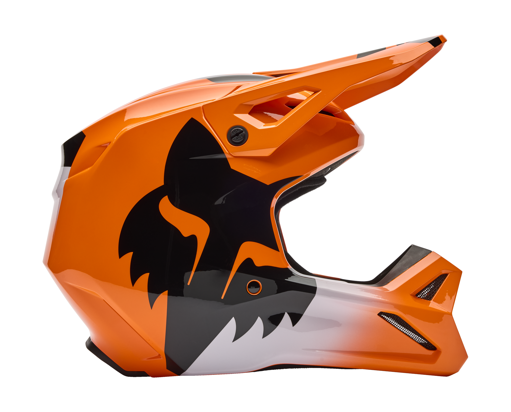 Fox Youth Motocross Helmet V1 Shield - Fluo Orange