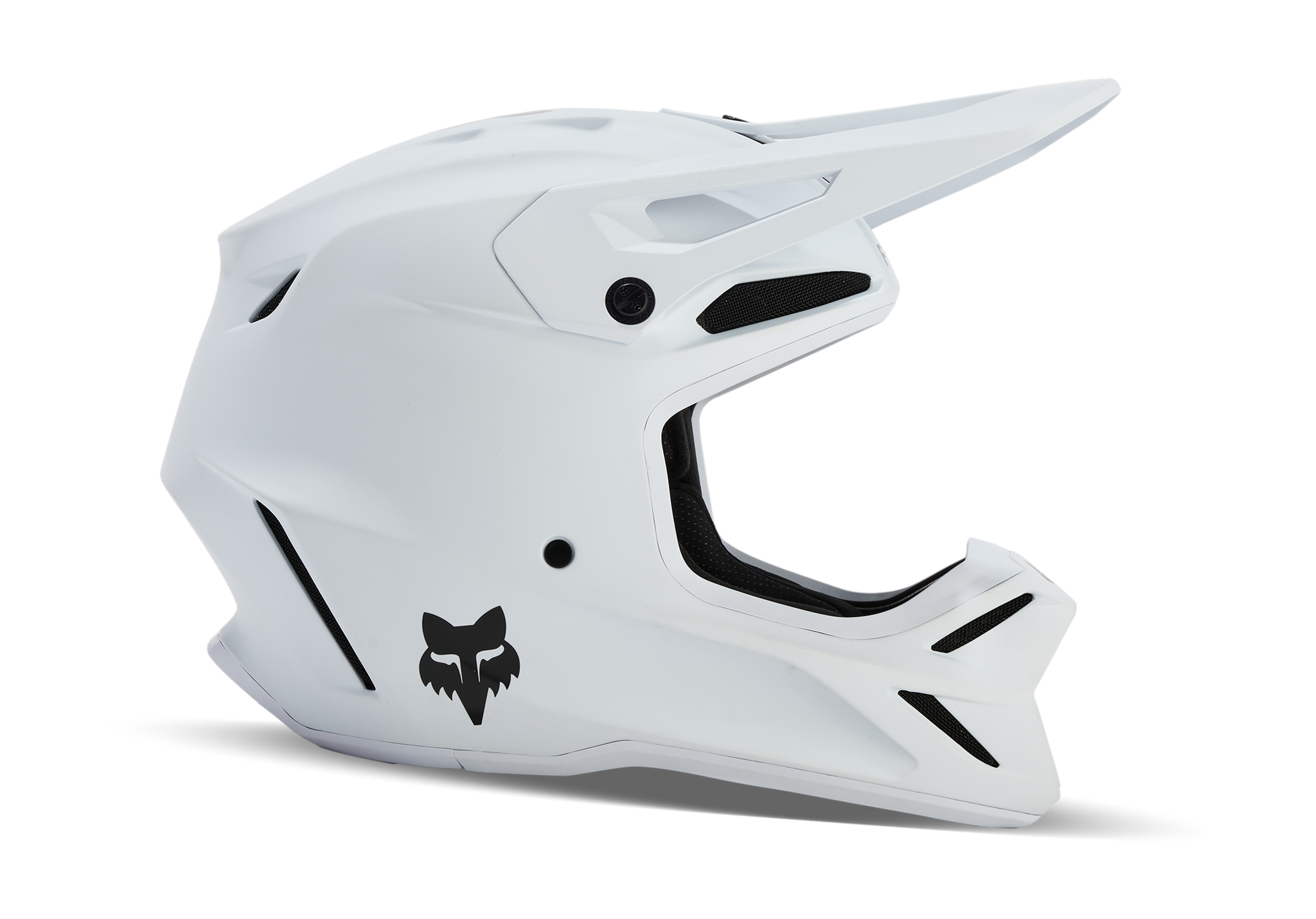 Fox Youth Motocross Helmet V3 Solid - Matte White