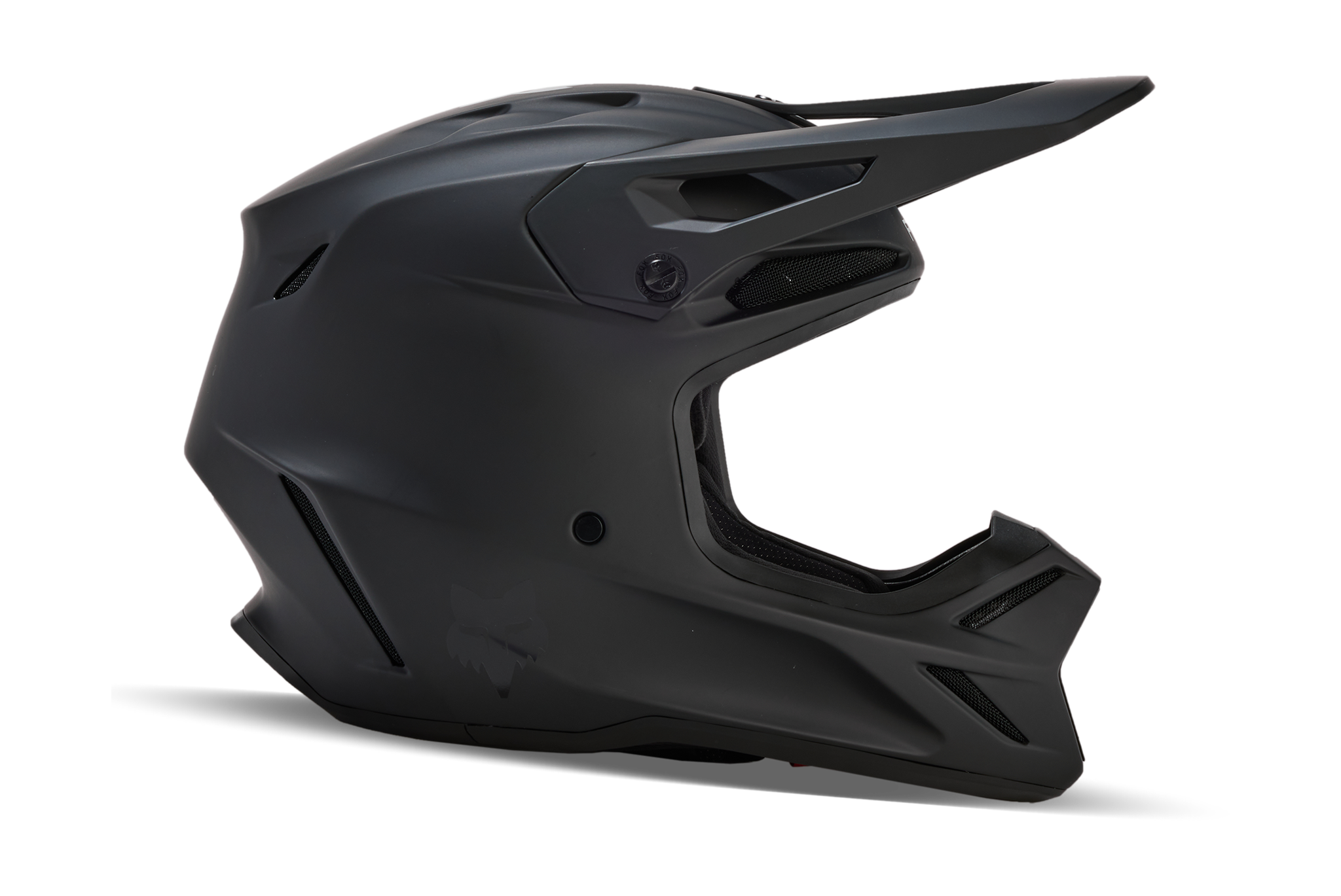Fox Youth Motocross Helmet V3 Solid - Matte Black
