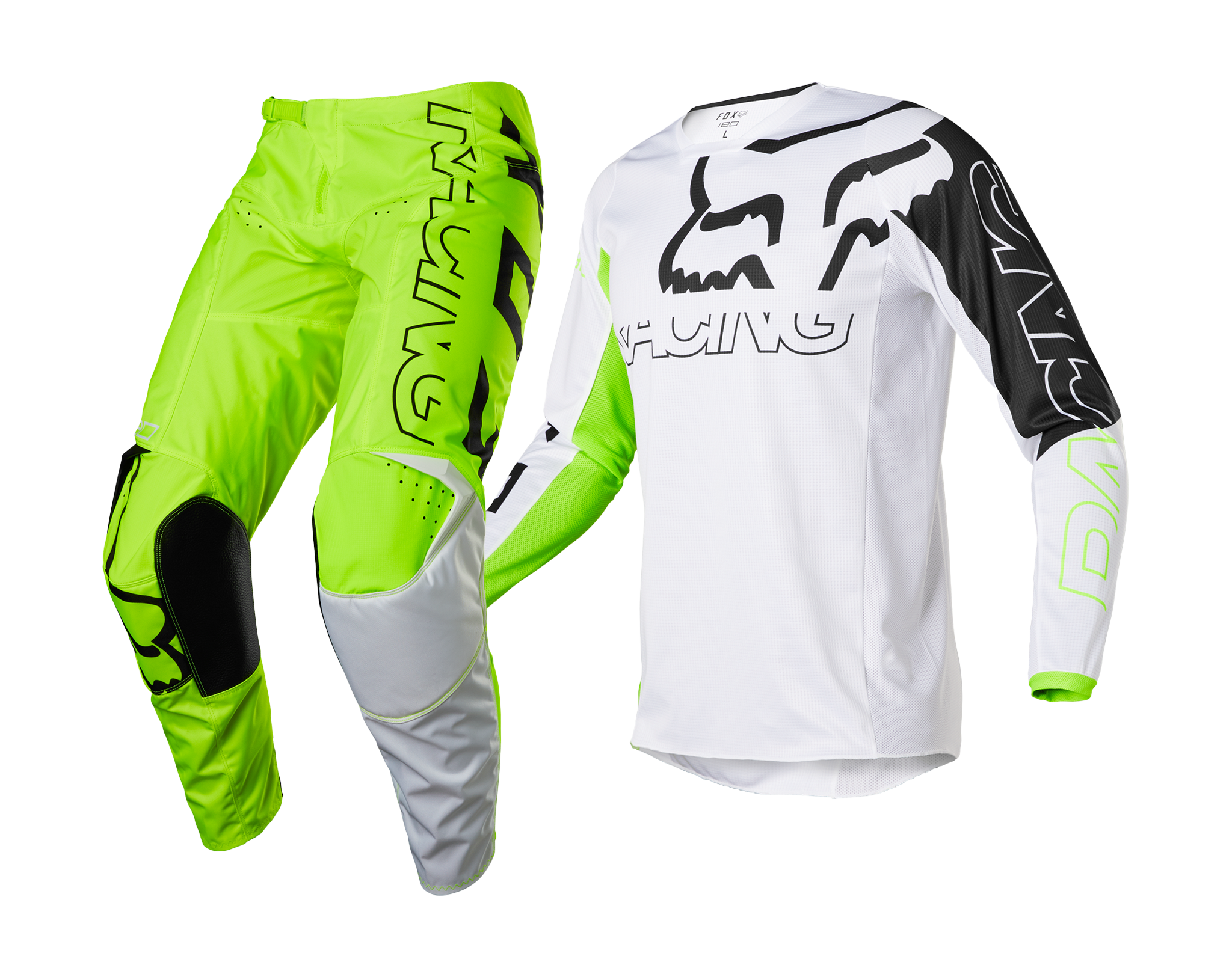 Fox Youth Motocross Gear 180 Skew - Fluo Yellow