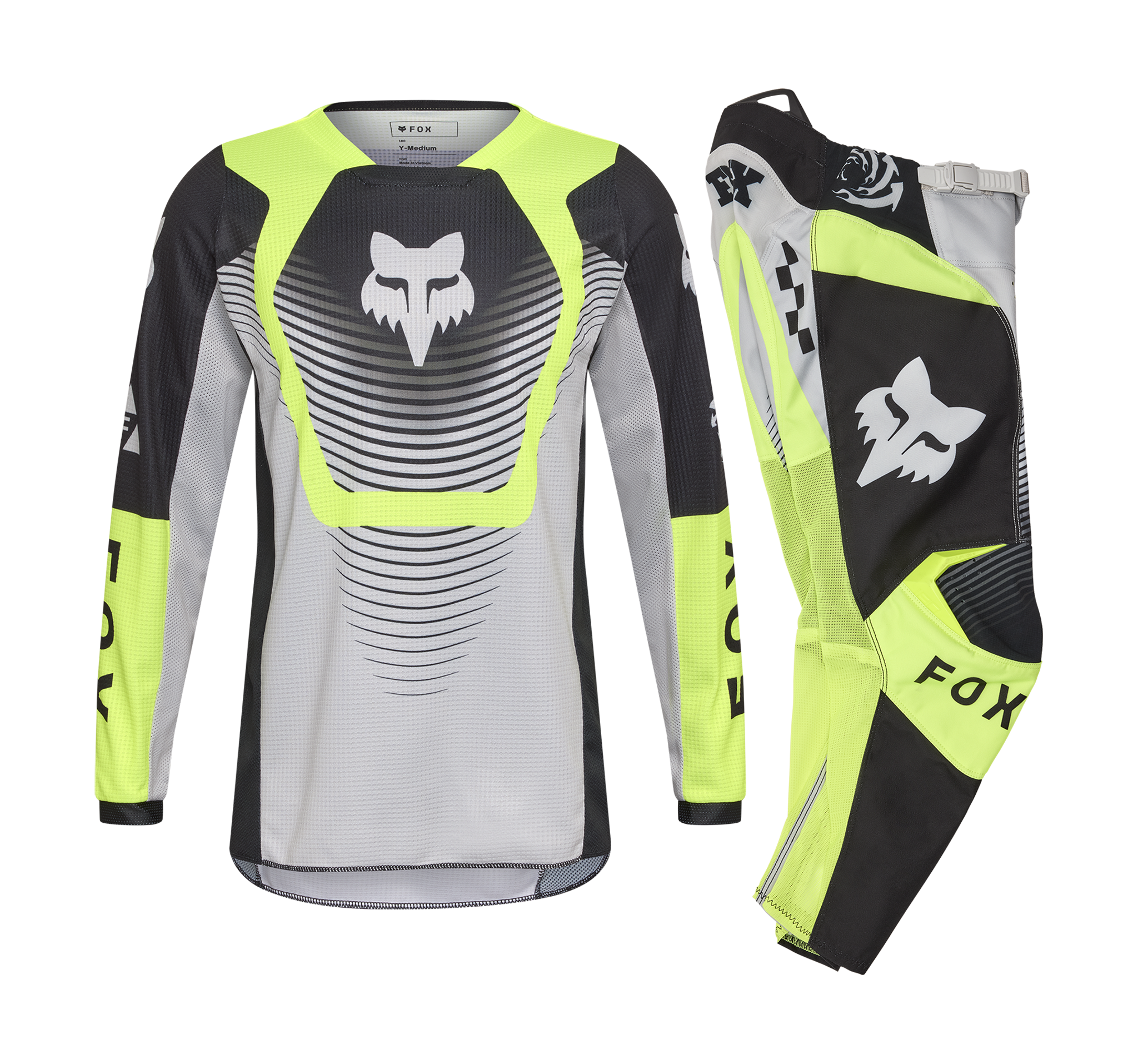 Fox Youth Motocross Gear 2026 180 Collect - Grey / Yellow