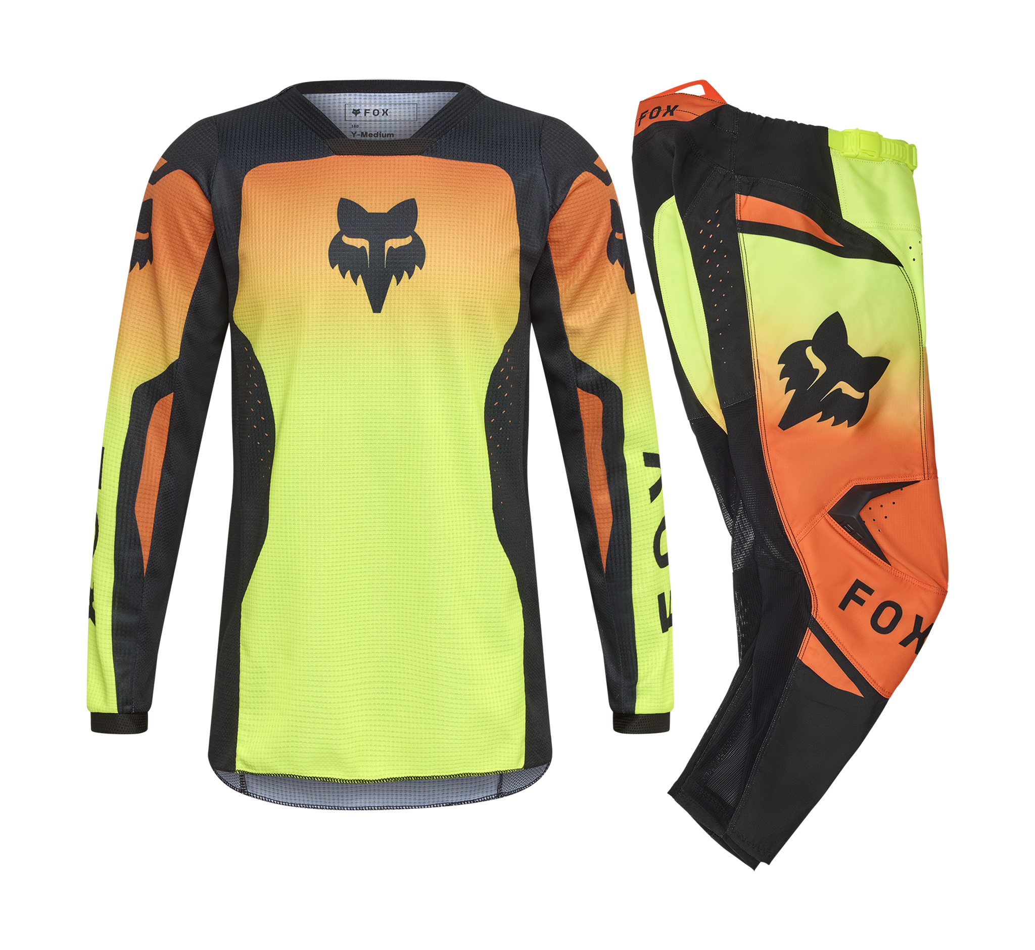 Fox Youth Motocross Gear 2026 180 Shield - Fluo Yellow