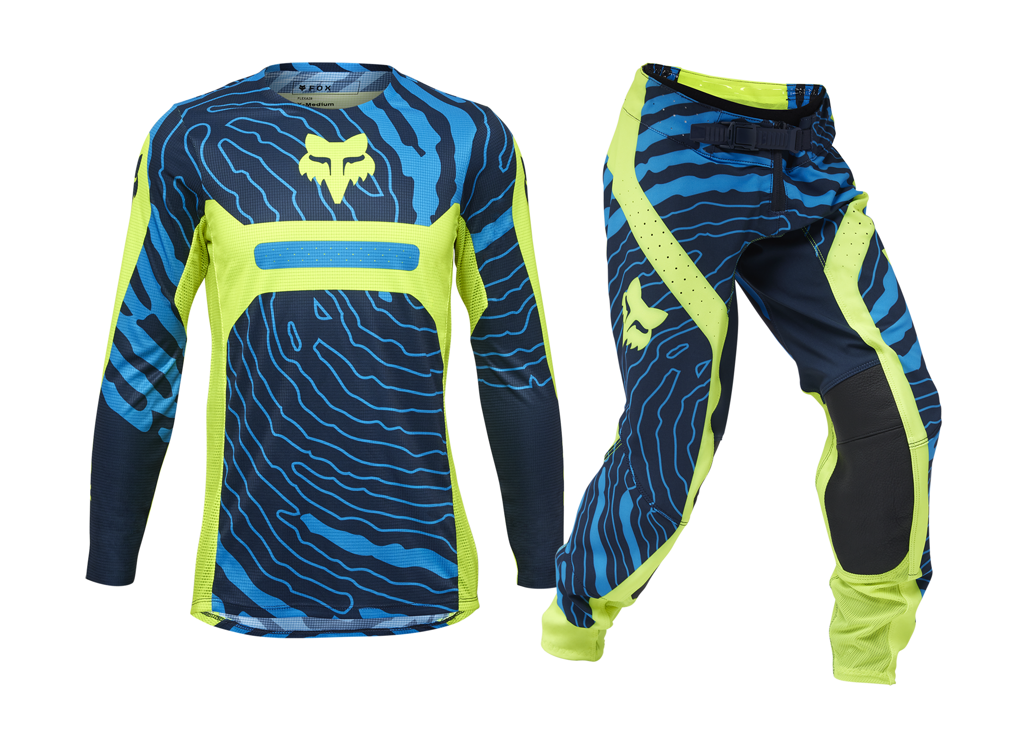 Fox Youth Motocross Gear Flexair Impression - Fluo Yellow