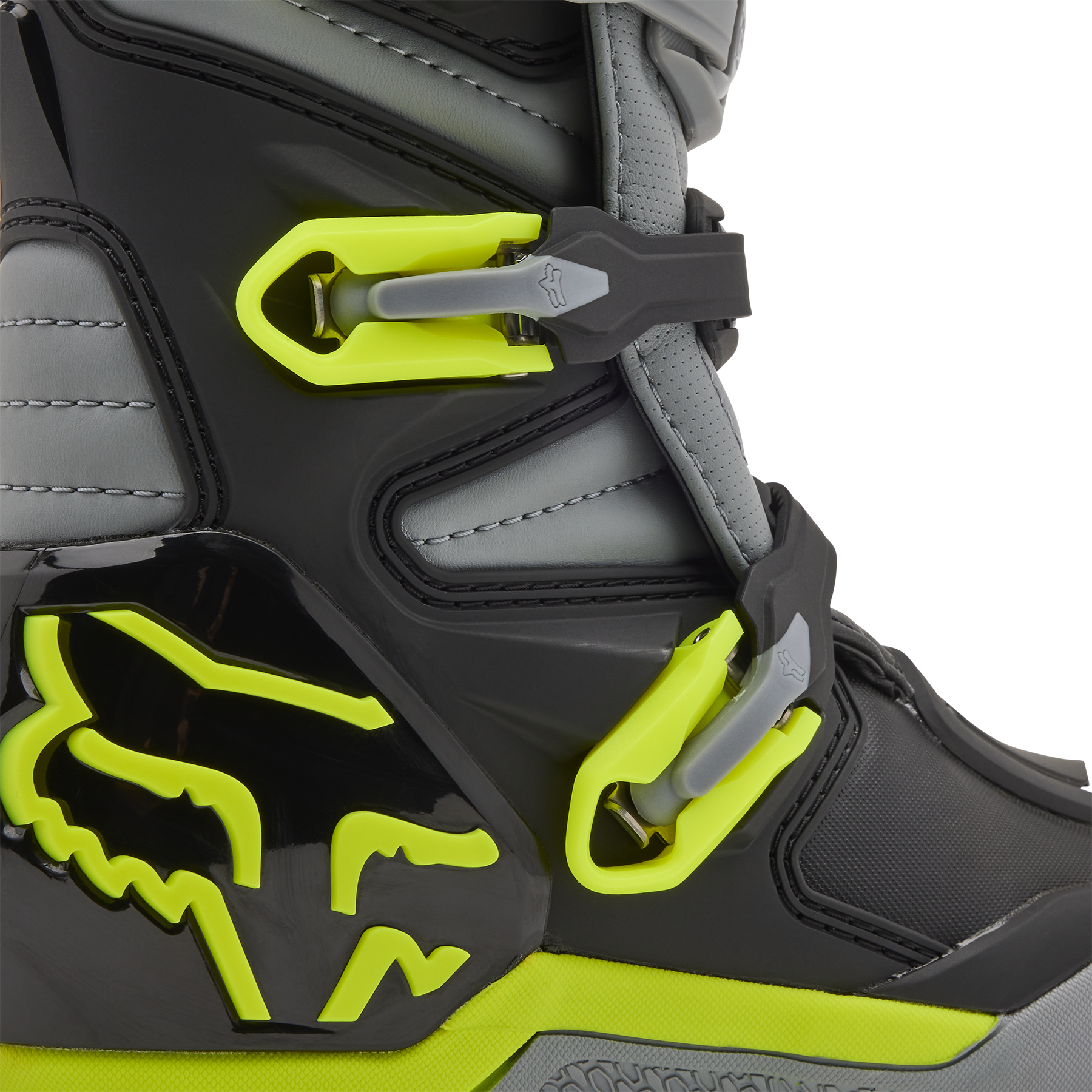 Fox Youth Motocross Boots Comp - Grey / Yellow