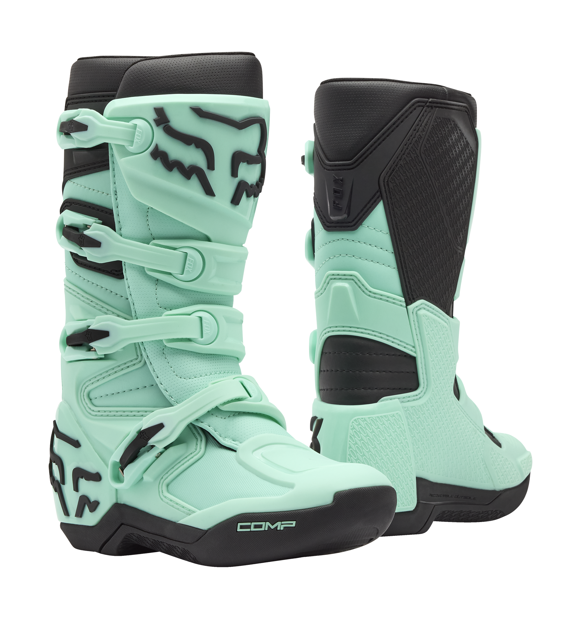 Fox Youth Motocross Boots Comp - Teal