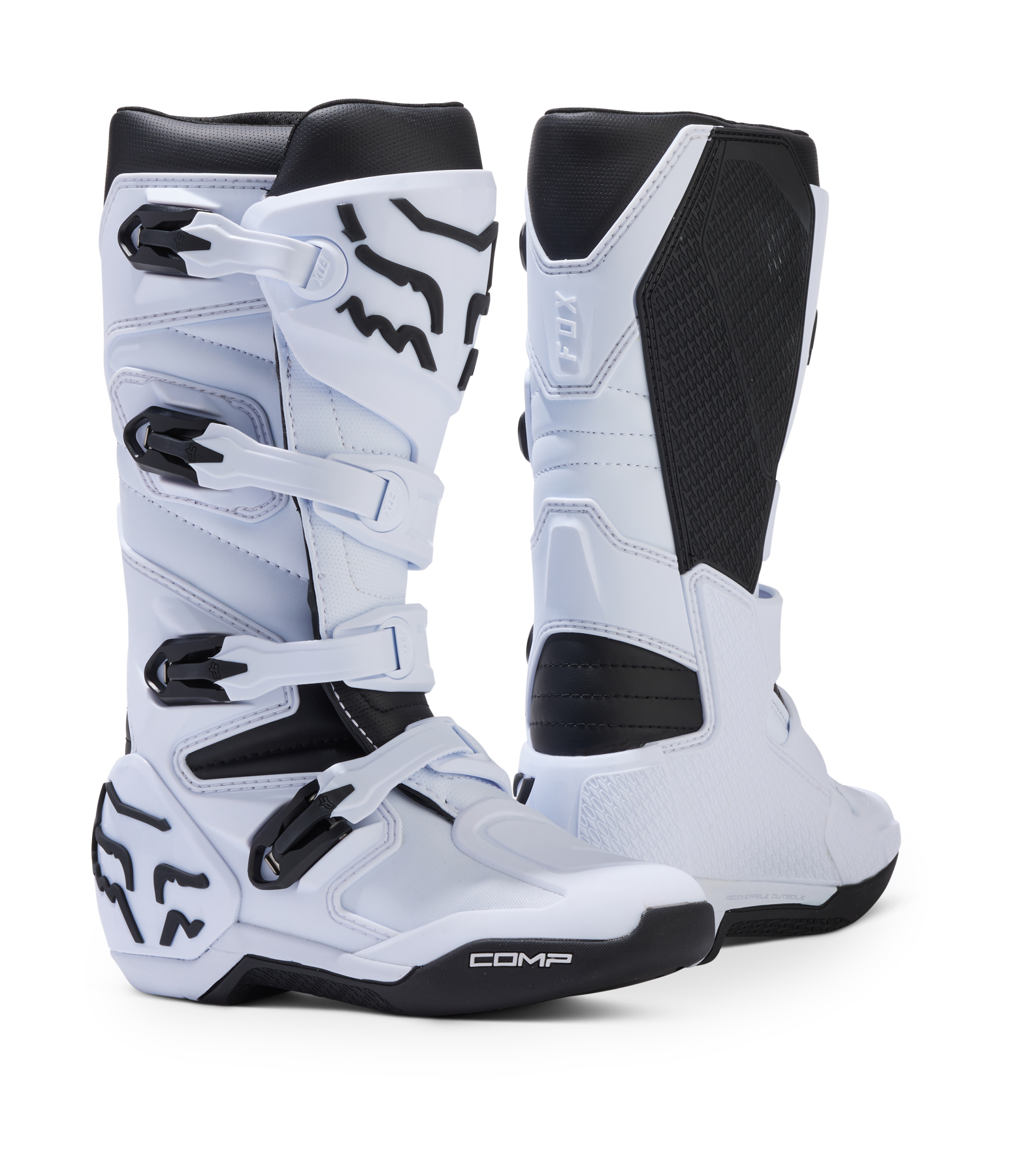 Fox Youth Motocross Boots Comp - White
