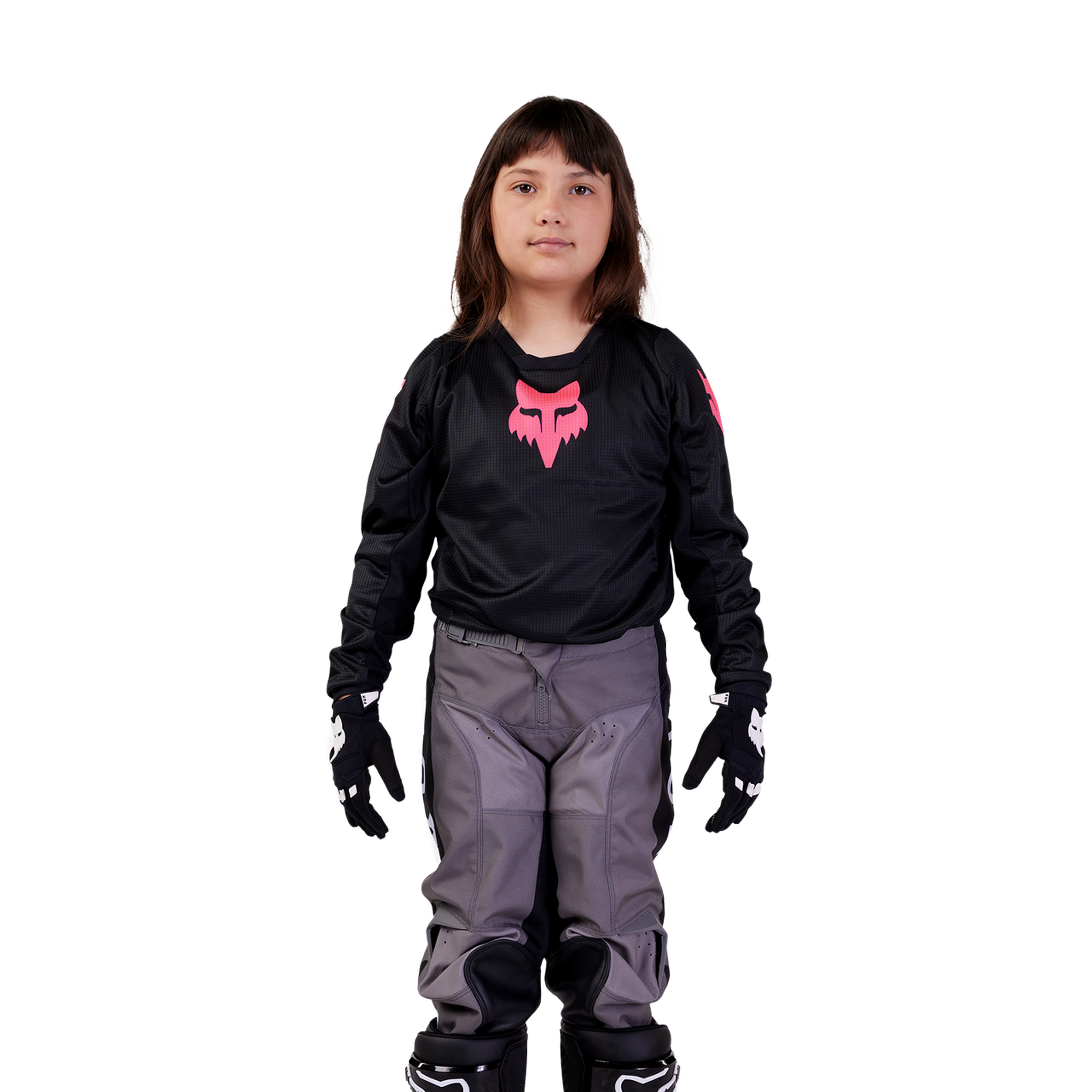 Fox Girls Motocross Jersey 2026 180 Blackout - Black