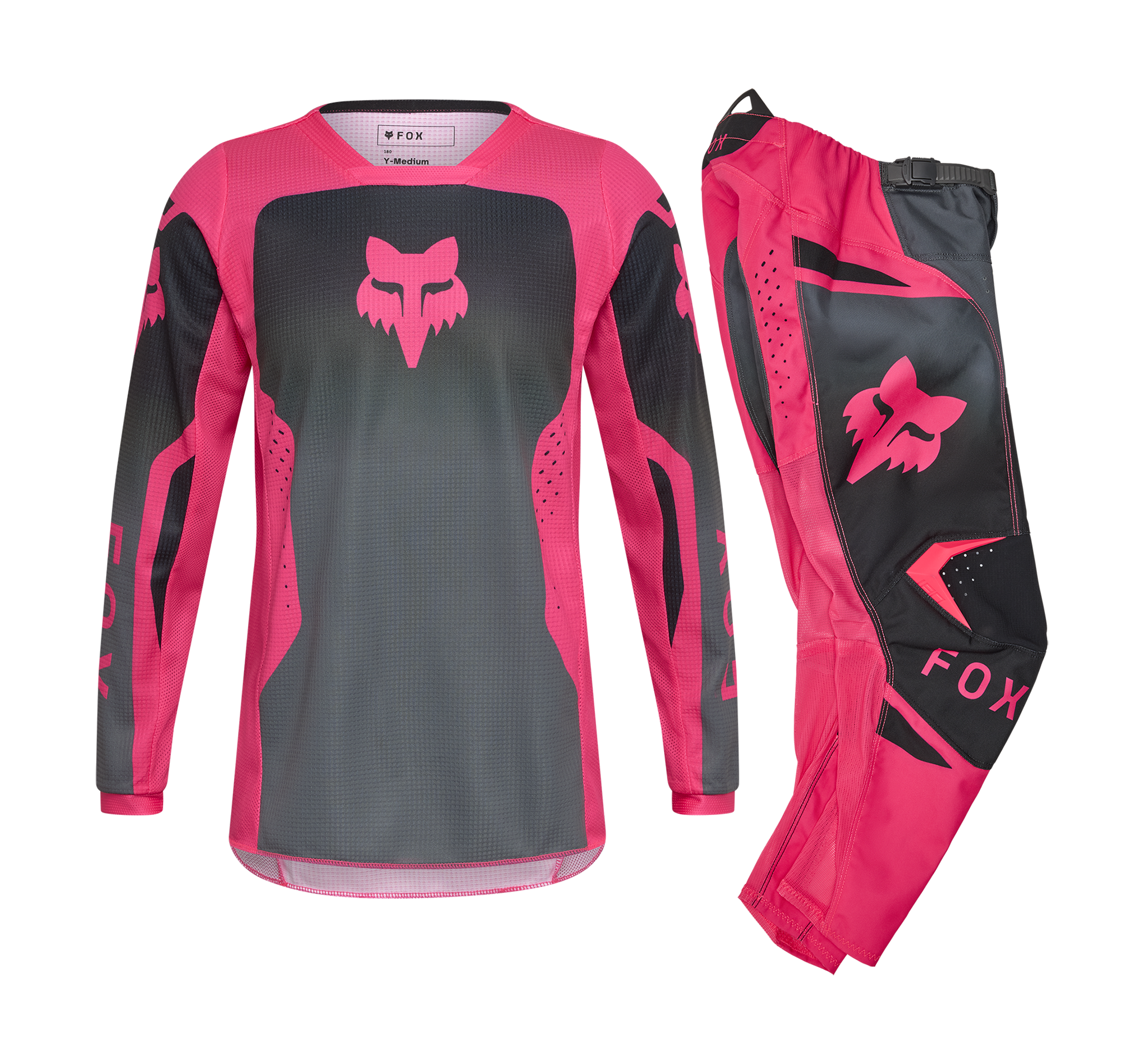 Fox Girls Motocross Gear 2026 180 Shield - Black / Pink