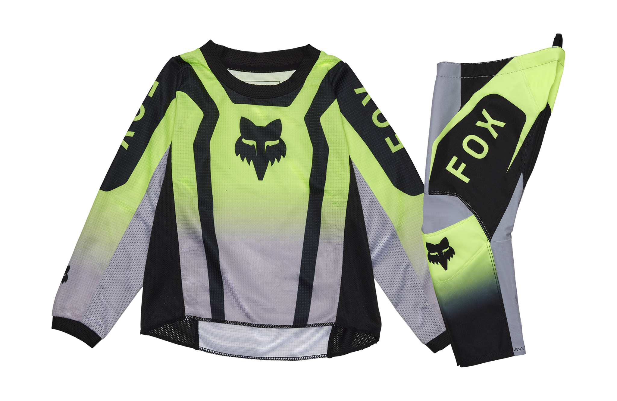 Fox Mini Motocross Gear 180 Lean - Fluo Yellow