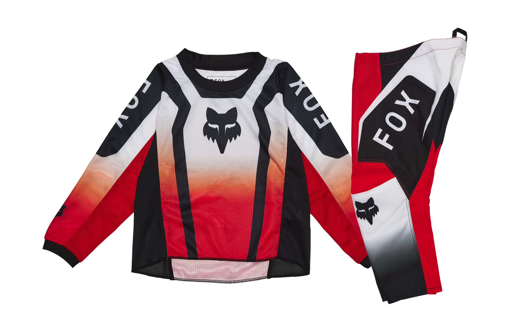 Fox Mini Motocross Gear 180 Lean - Fluo Red