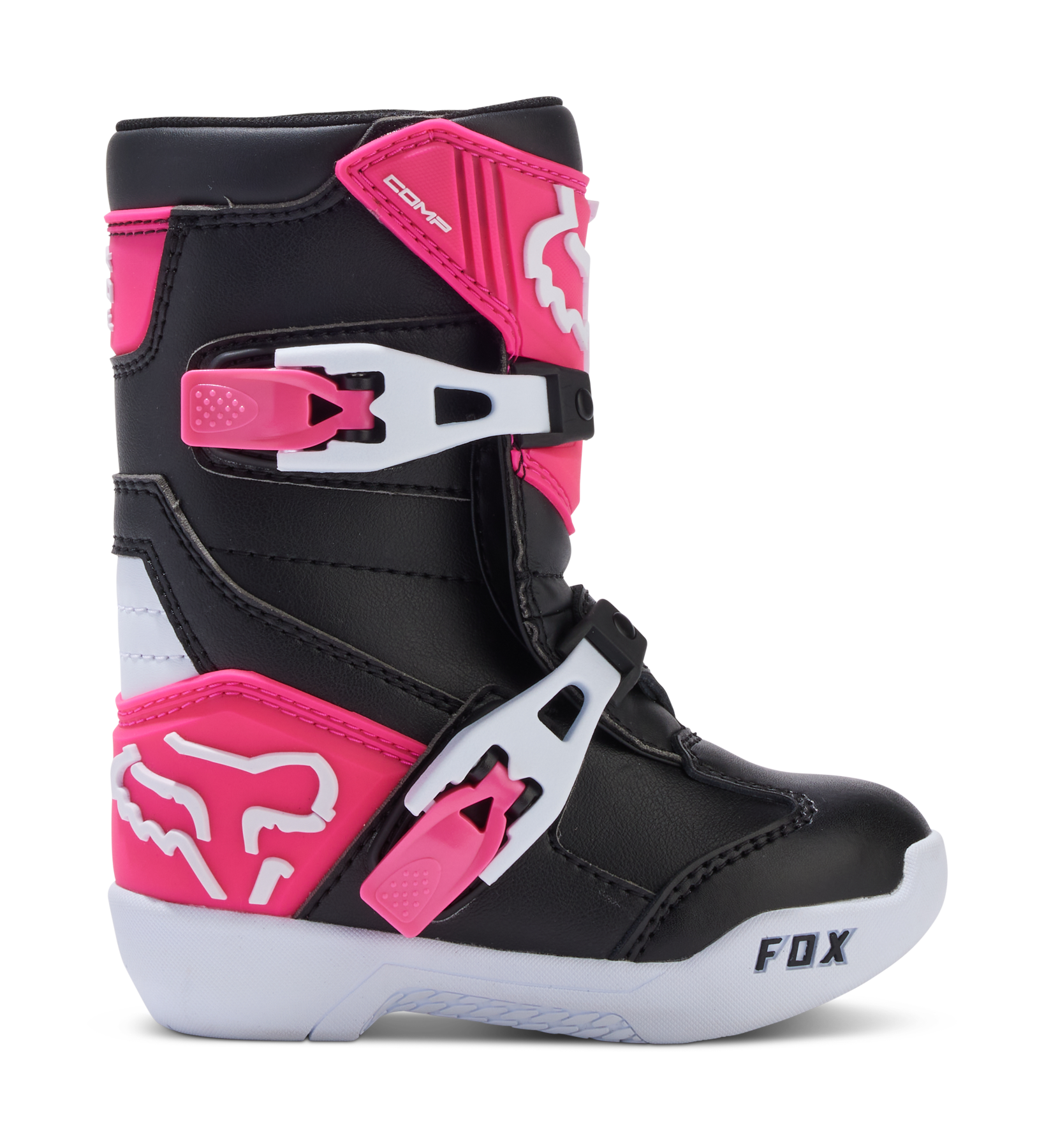 Fox Mini Motocross Boots Comp - Black / Pink