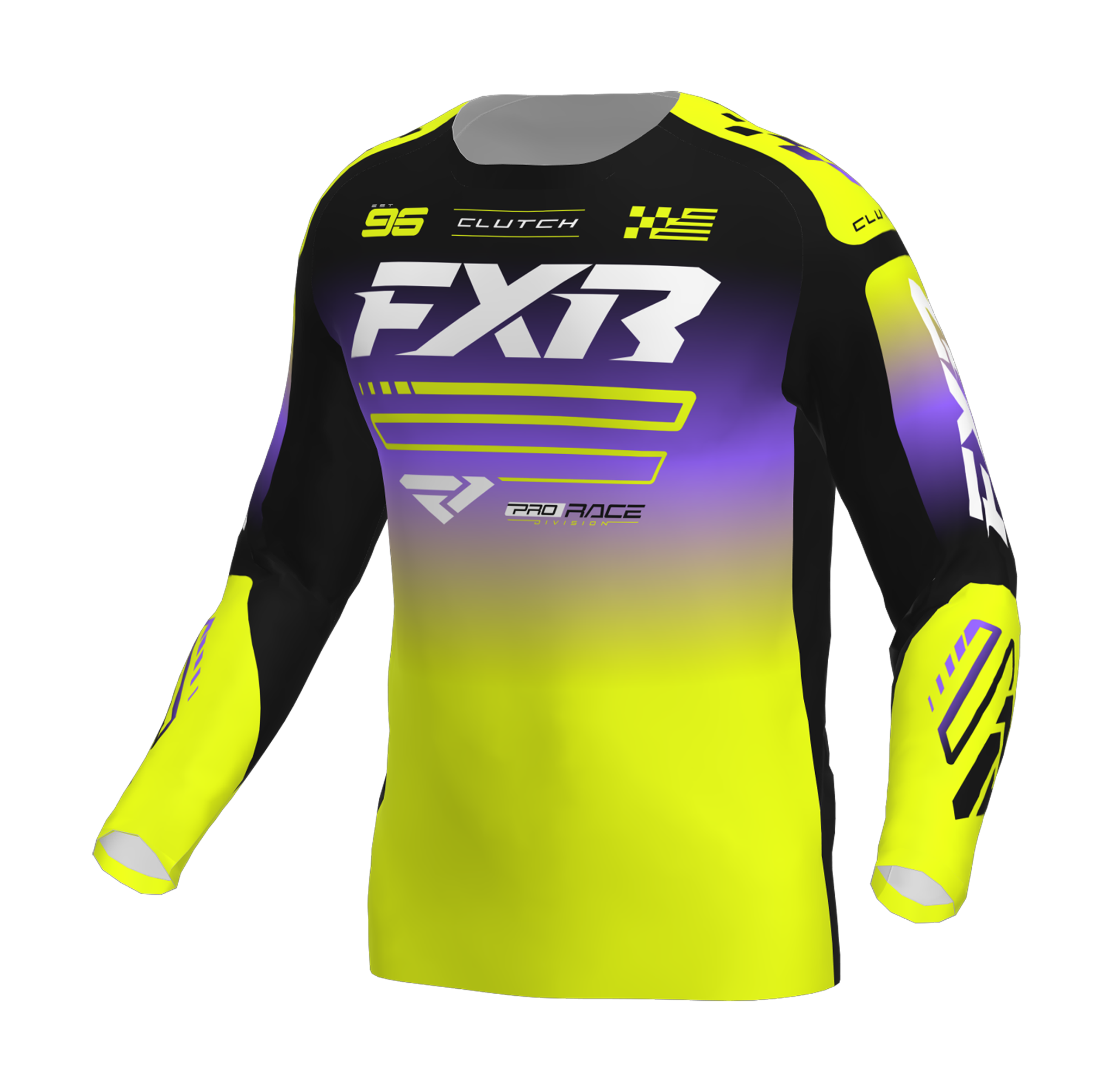 FXR Motocross Gear 2026 Clutch - HiVis / Black / Purple