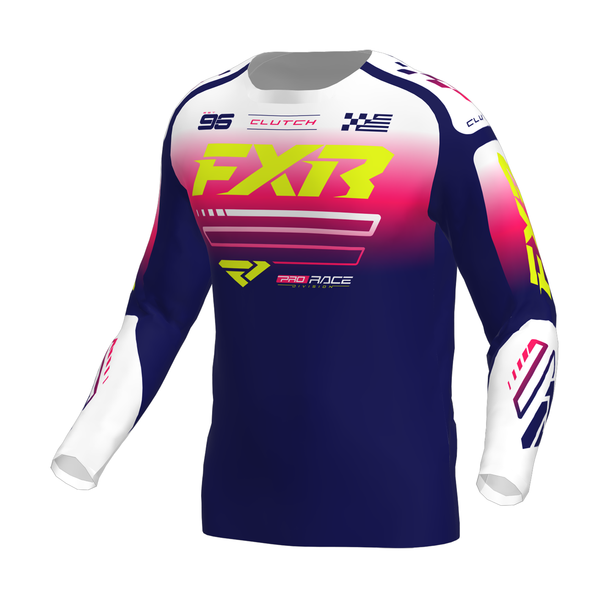 FXR Motocross Jersey 2026 Clutch - Navy / Razz / White