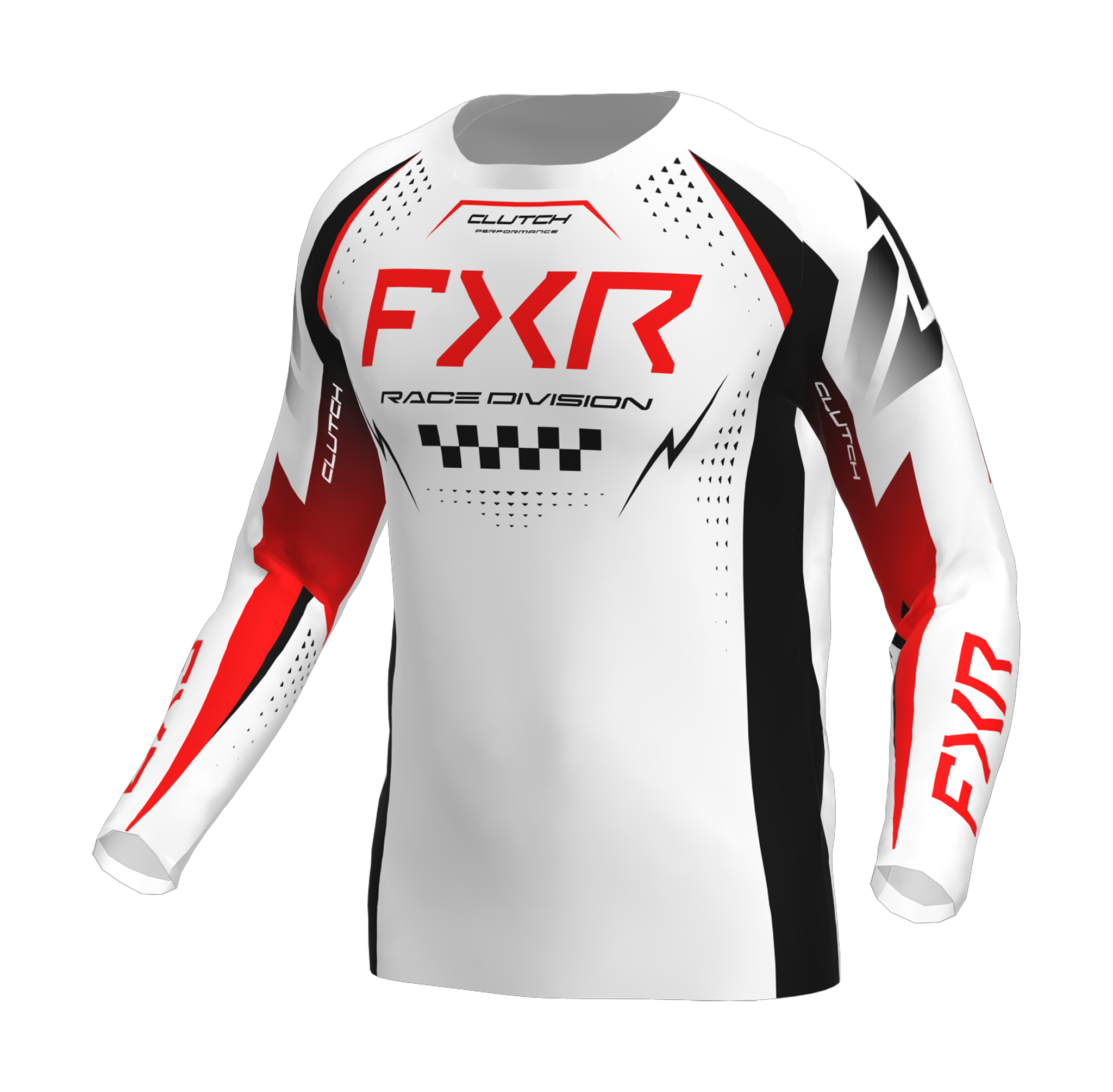FXR Motocross Jersey 2026 Clutch Pro - White / Red / Black