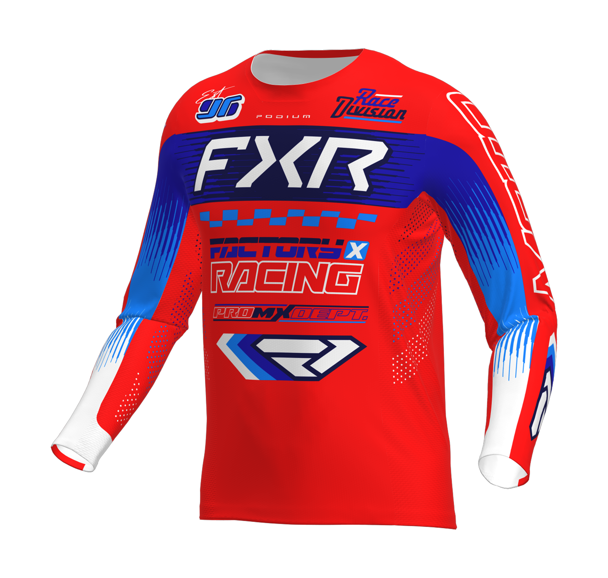 FXR Motocross Gear 2026 Podium Gladiator - Red / Blue / White