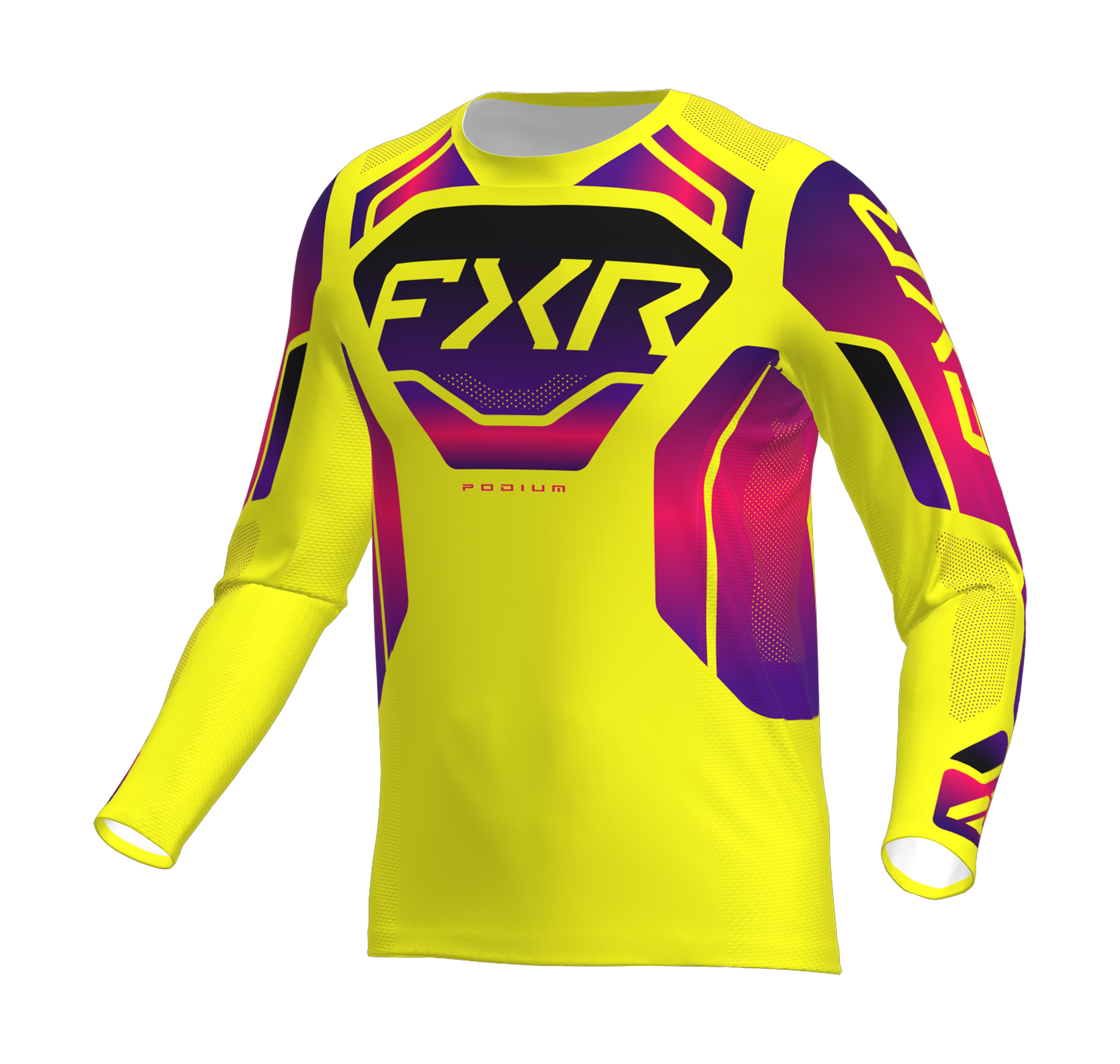 FXR Motocross Jersey 2026 Podium Relay - Yellow / Razz / Black