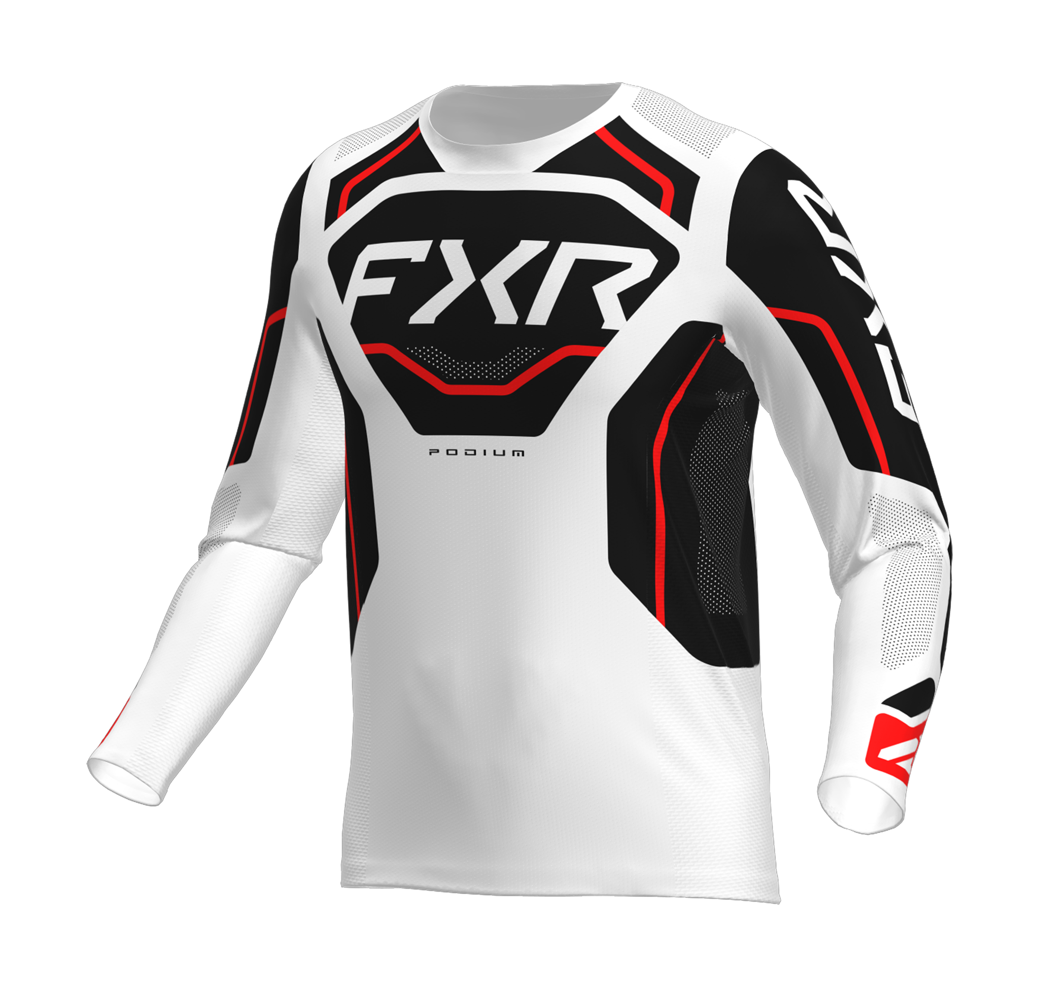 FXR Motocross Jersey 2026 Podium Relay - White / Black / Red