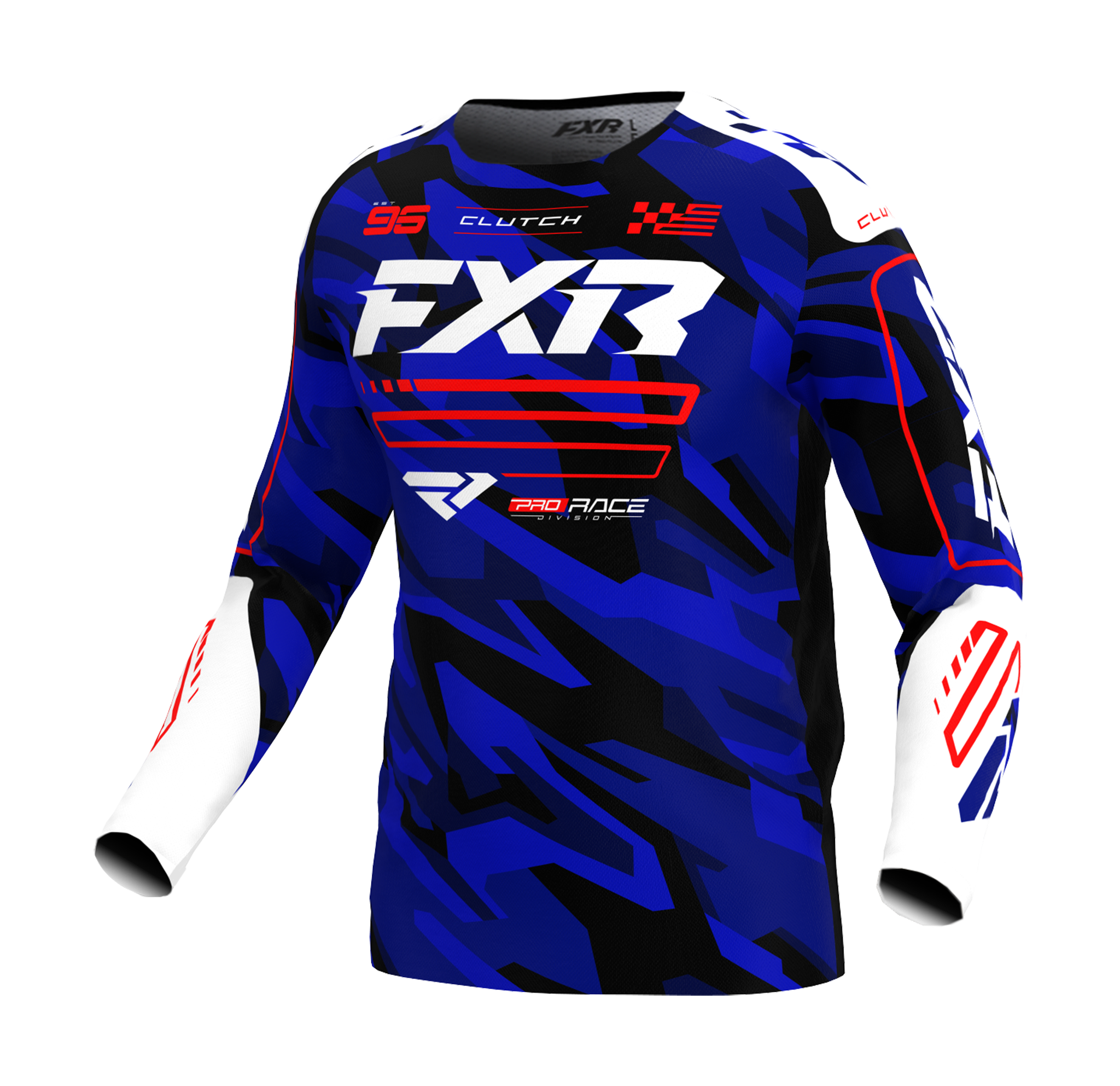 FXR Motocross Jersey Clutch - Blue Camo / Red
