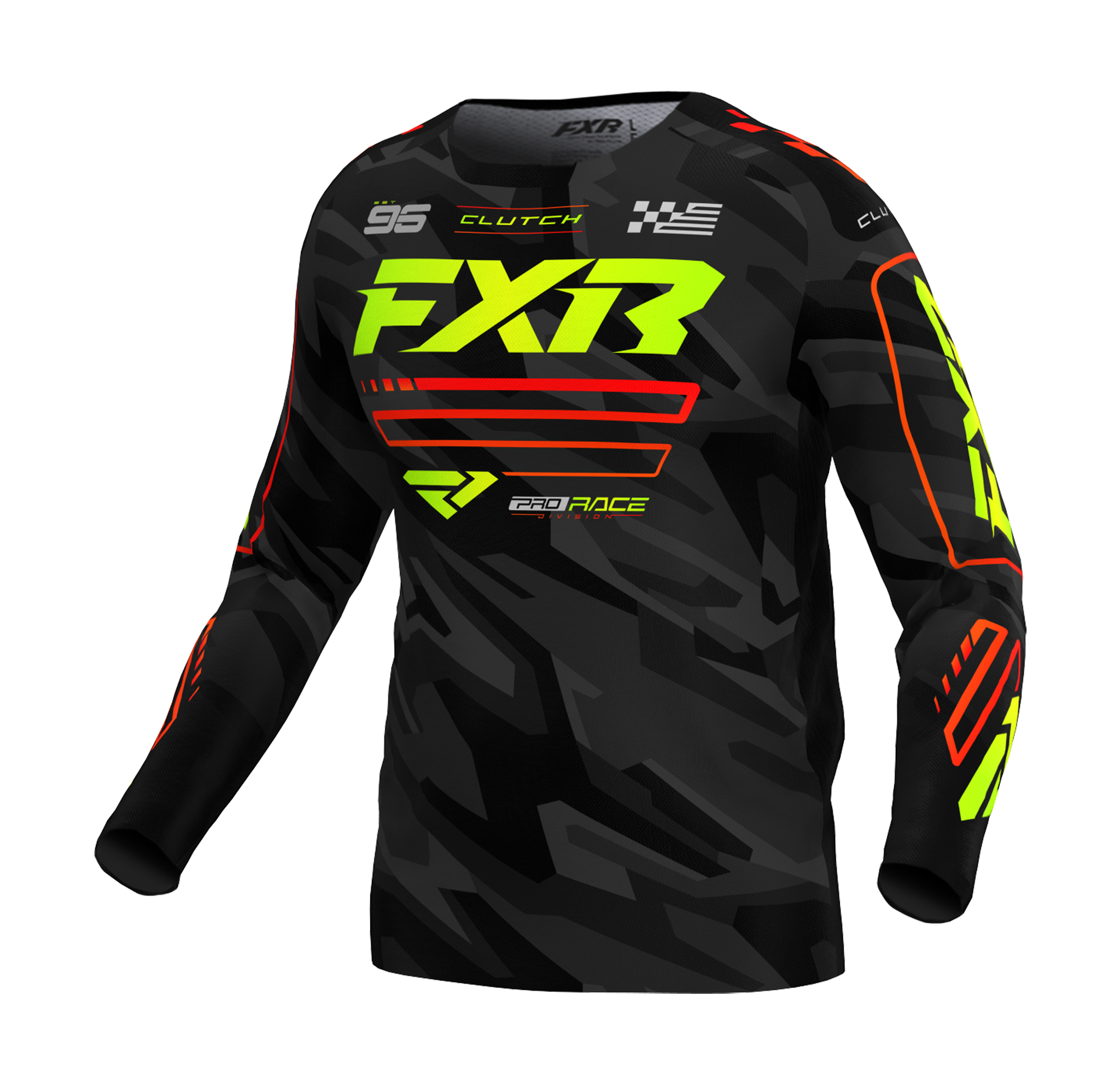 FXR Motocross Jersey Clutch - Nuke / HiVis / Camo