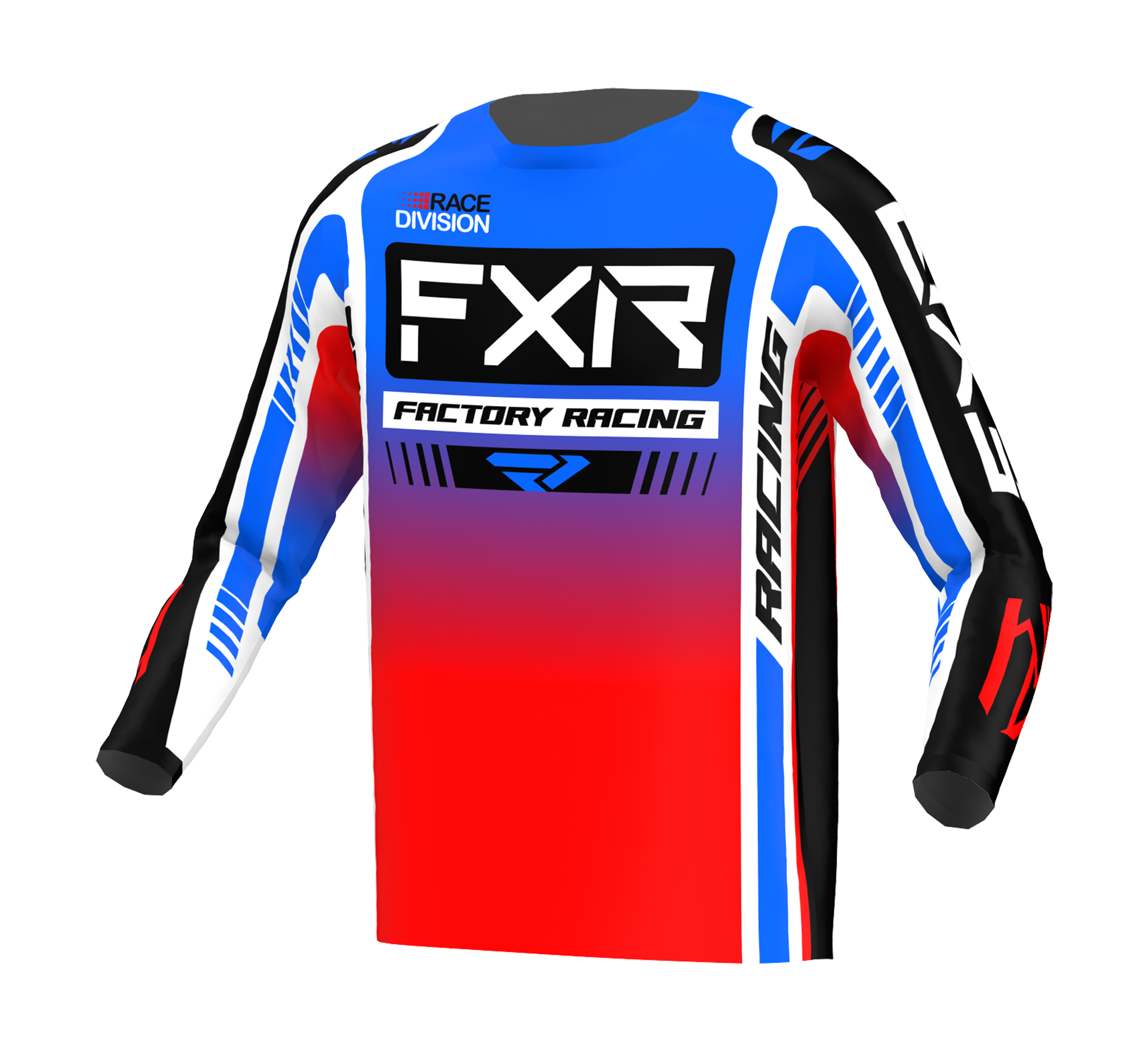 FXR Motocross Jersey Clutch Pro - Blue / Red / White