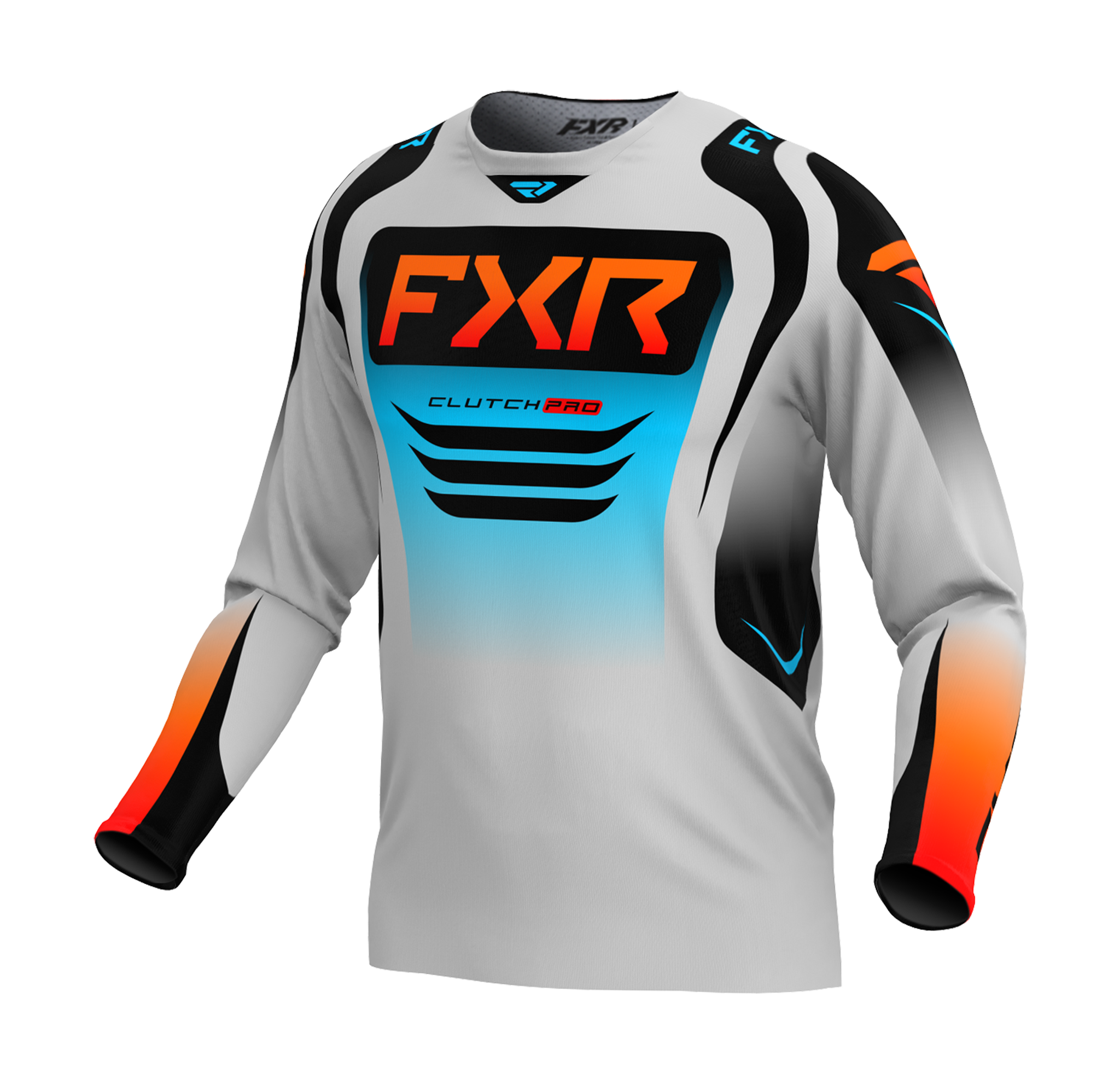 FXR Motocross Gear Clutch Pro - Grey / Sky / Orange