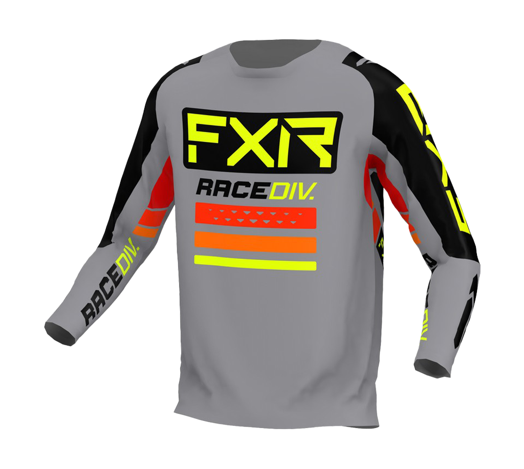 FXR Motocross Jersey Clutch Pro - Grey / Black / Hi-Viz