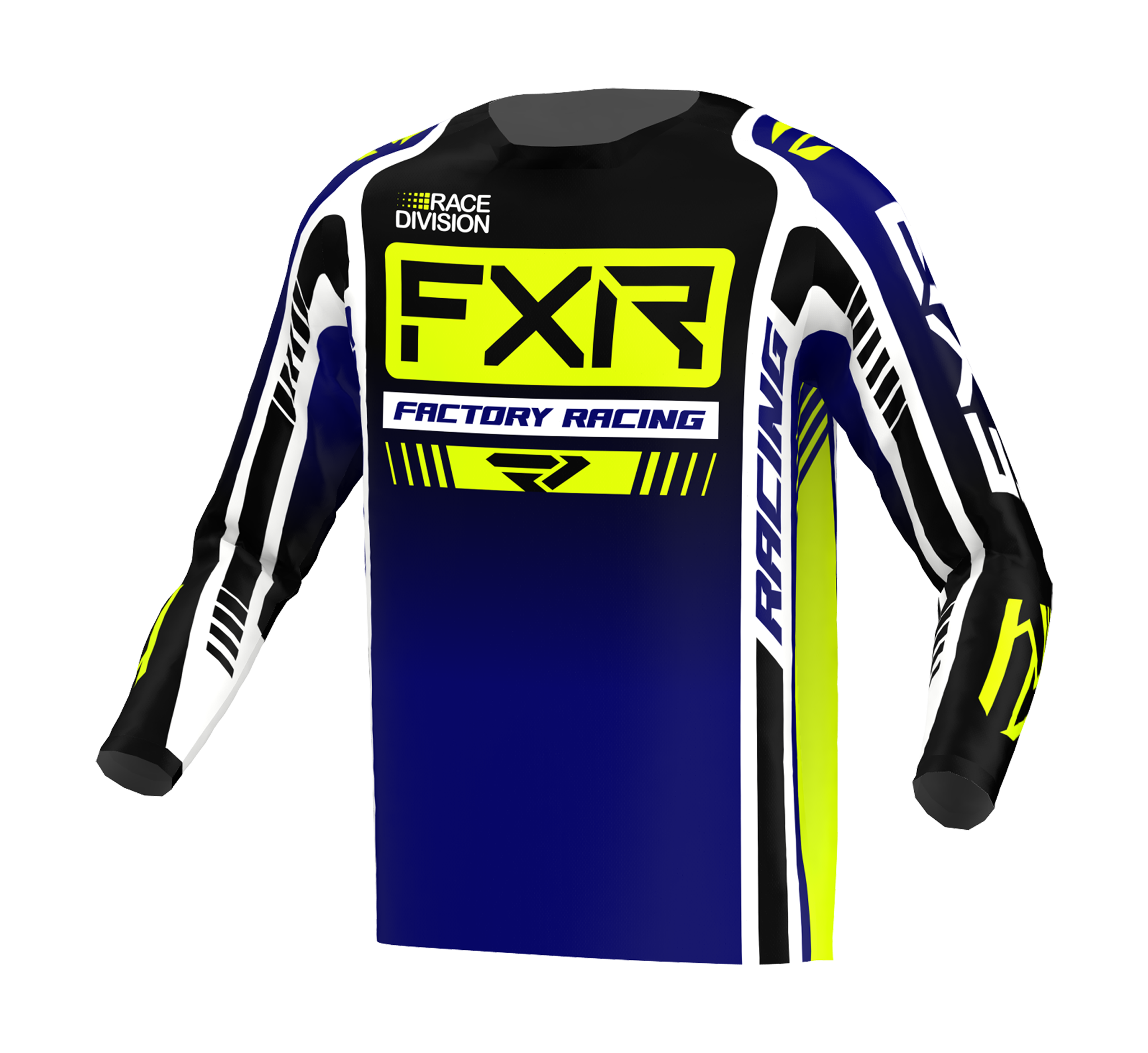 FXR Motocross Gear Clutch Pro - Midnight / HiVis / White