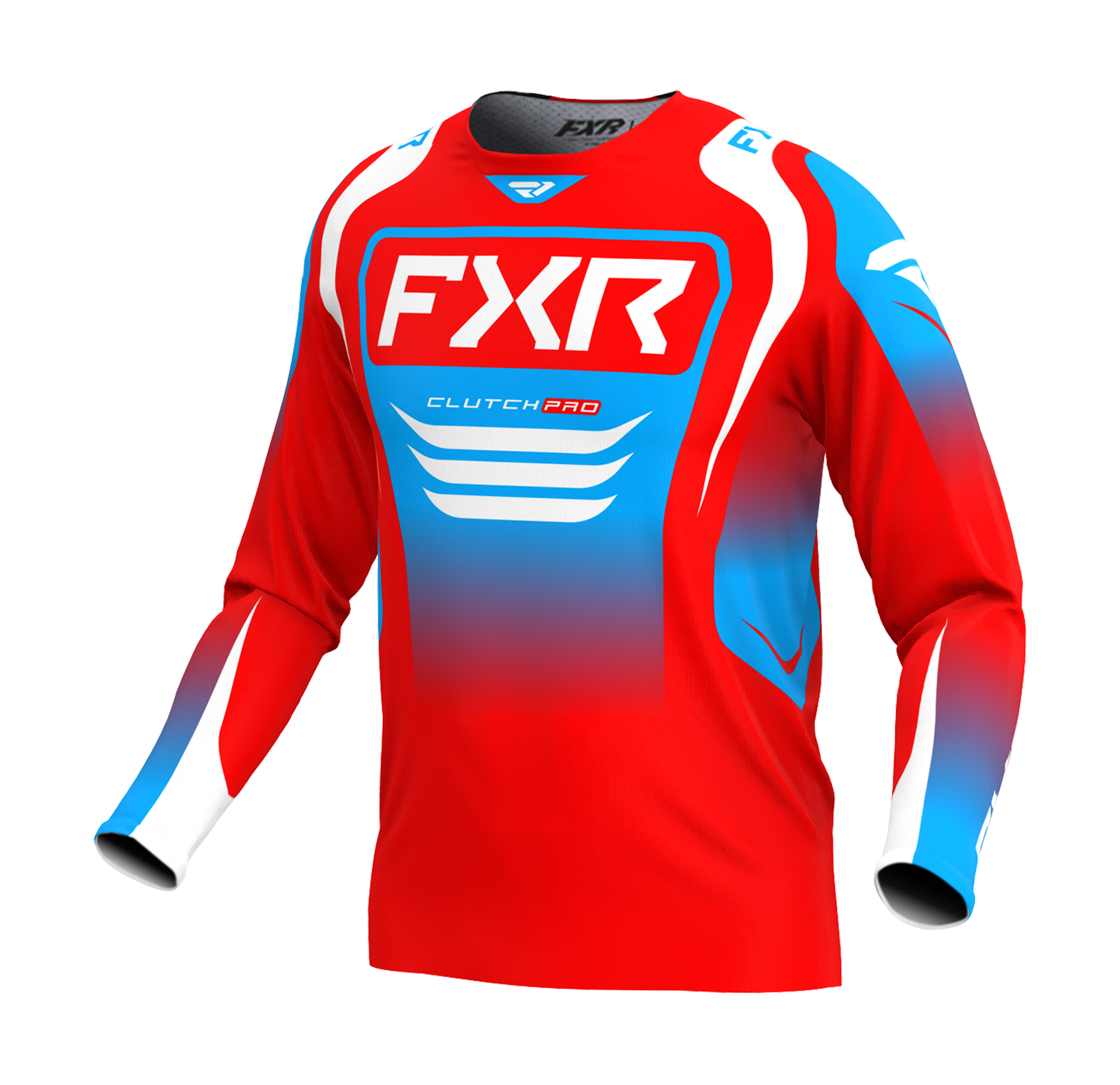 FXR Motocross Gear Clutch Pro - Red / White / Cyan