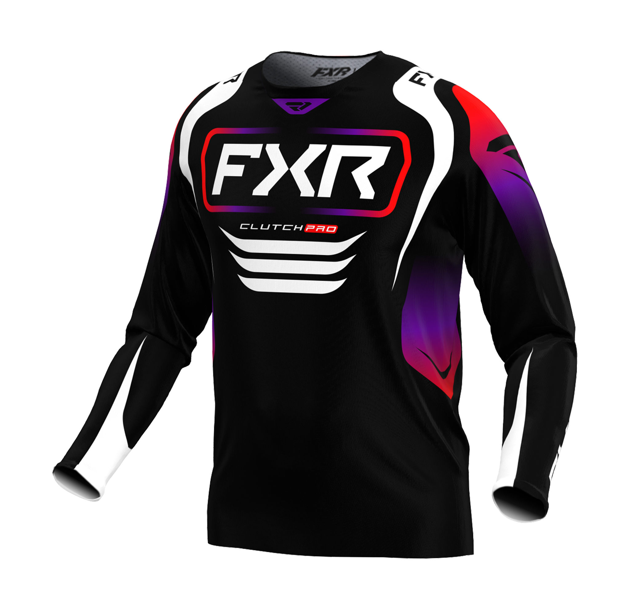 FXR Motocross Jersey Clutch Pro - Black / Red / Purple