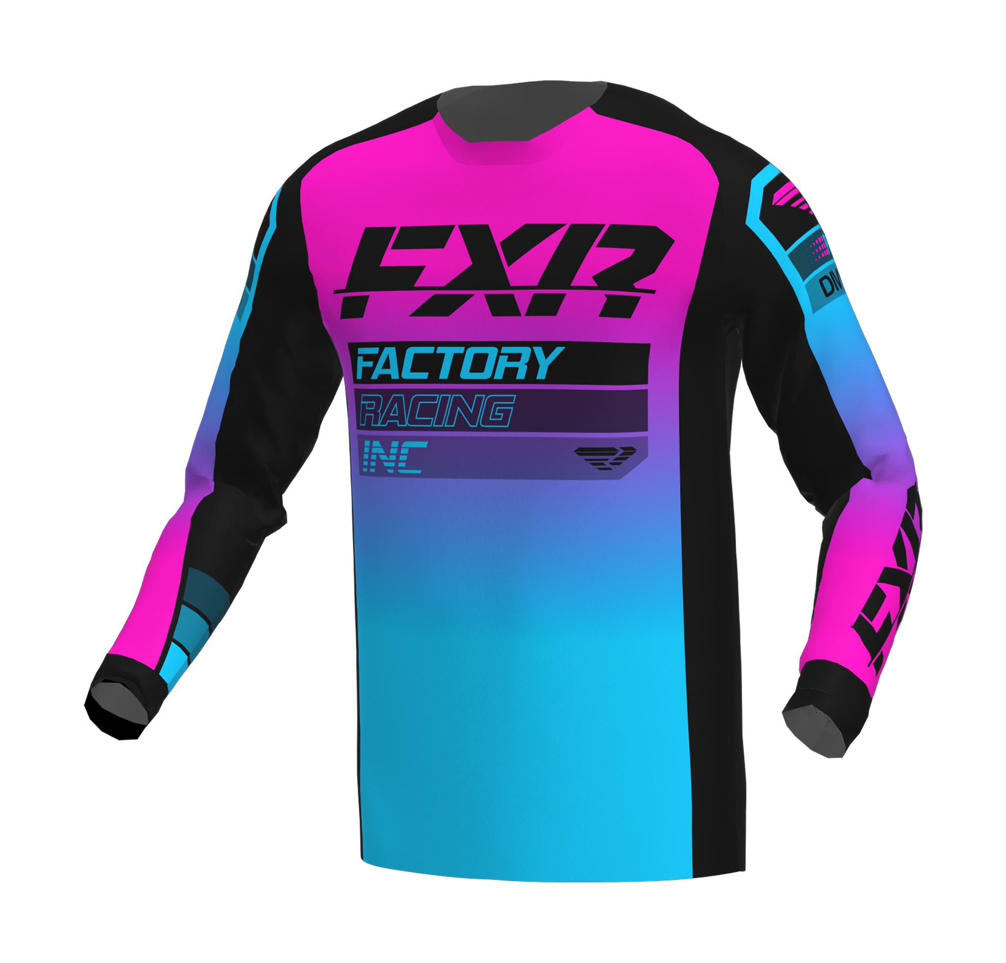 FXR Motocross Gear Clutch - Black / Sky / Pink