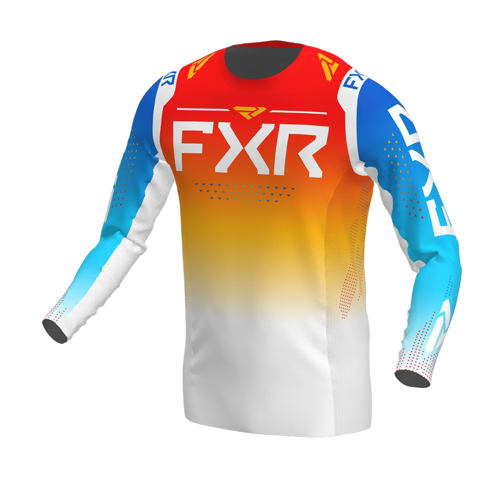 FXR Motocross Jersey Helium - Blue / Tangerine