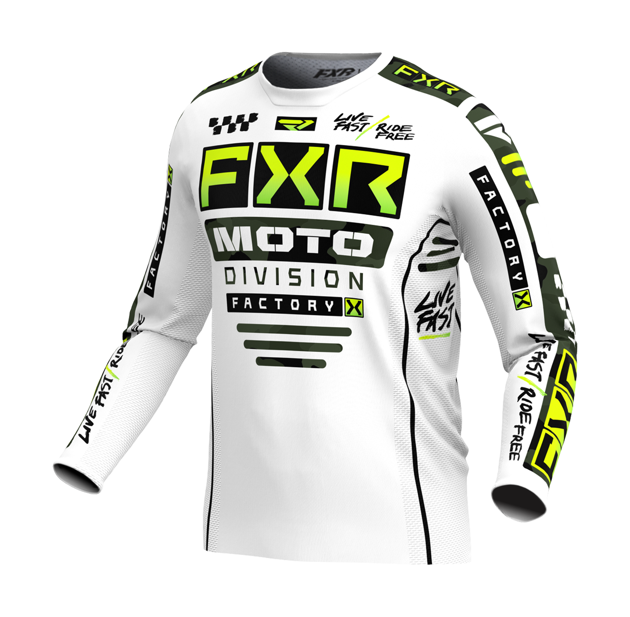 FXR Motocross Gear Podium Gladiator - White / Camo