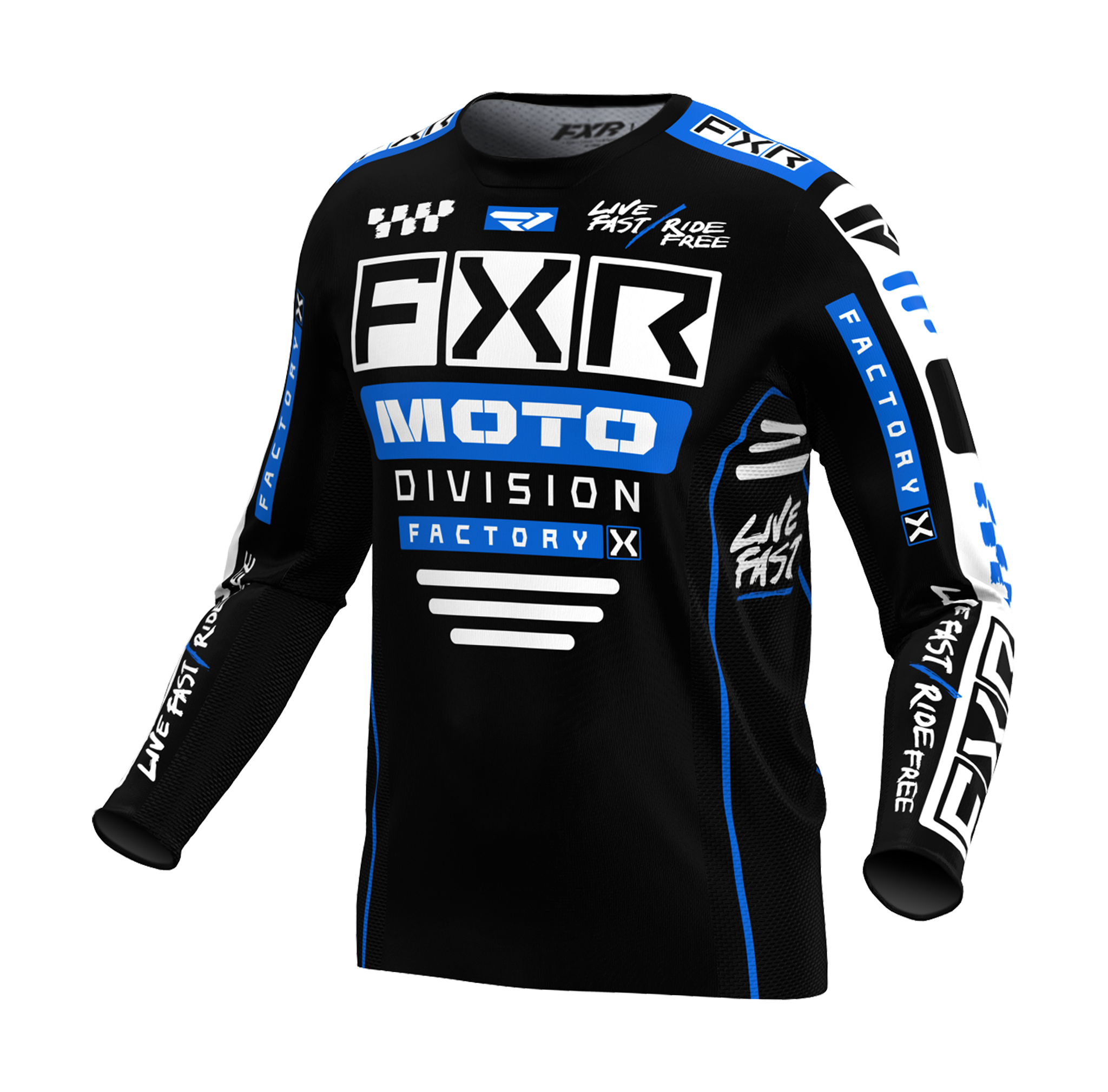 FXR Motocross Jersey Podium Gladiator - Black / Blue
