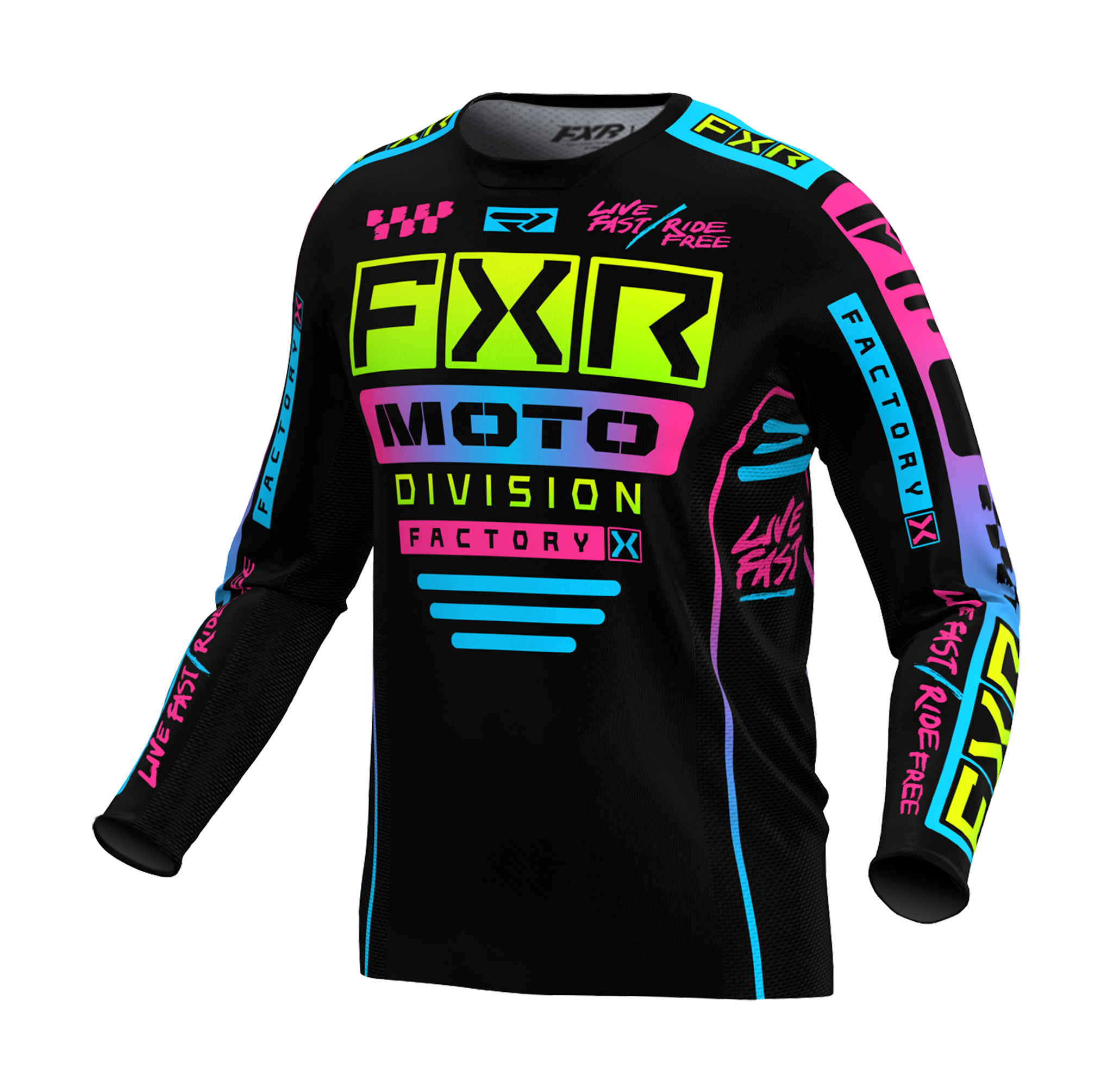 FXR Motocross Jersey Podium Gladiator - Black / Candy