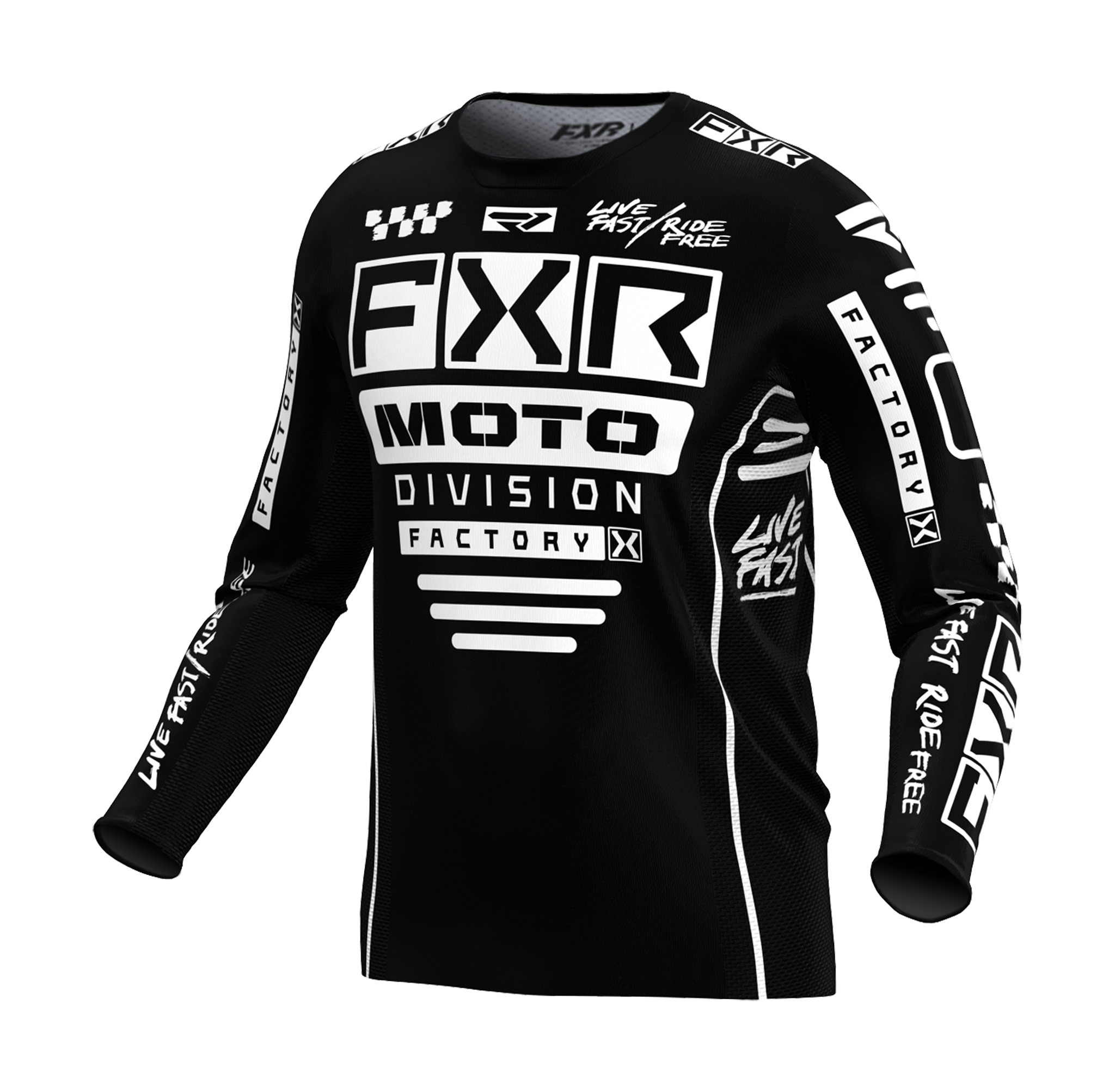 FXR Motocross Jersey Podium Gladiator - Black / White