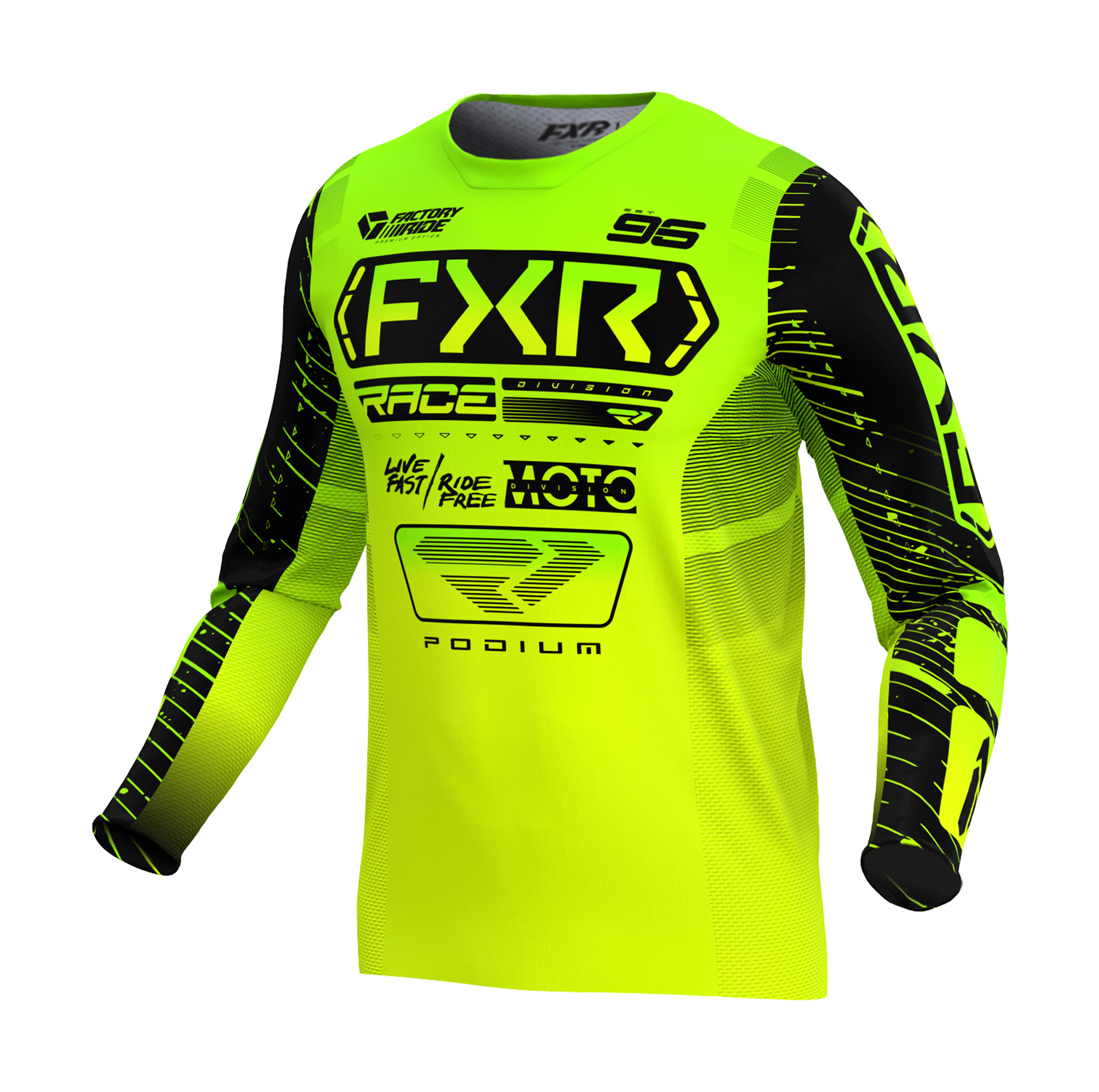 FXR Motocross Gear Podium - HiVis / Lime / Black