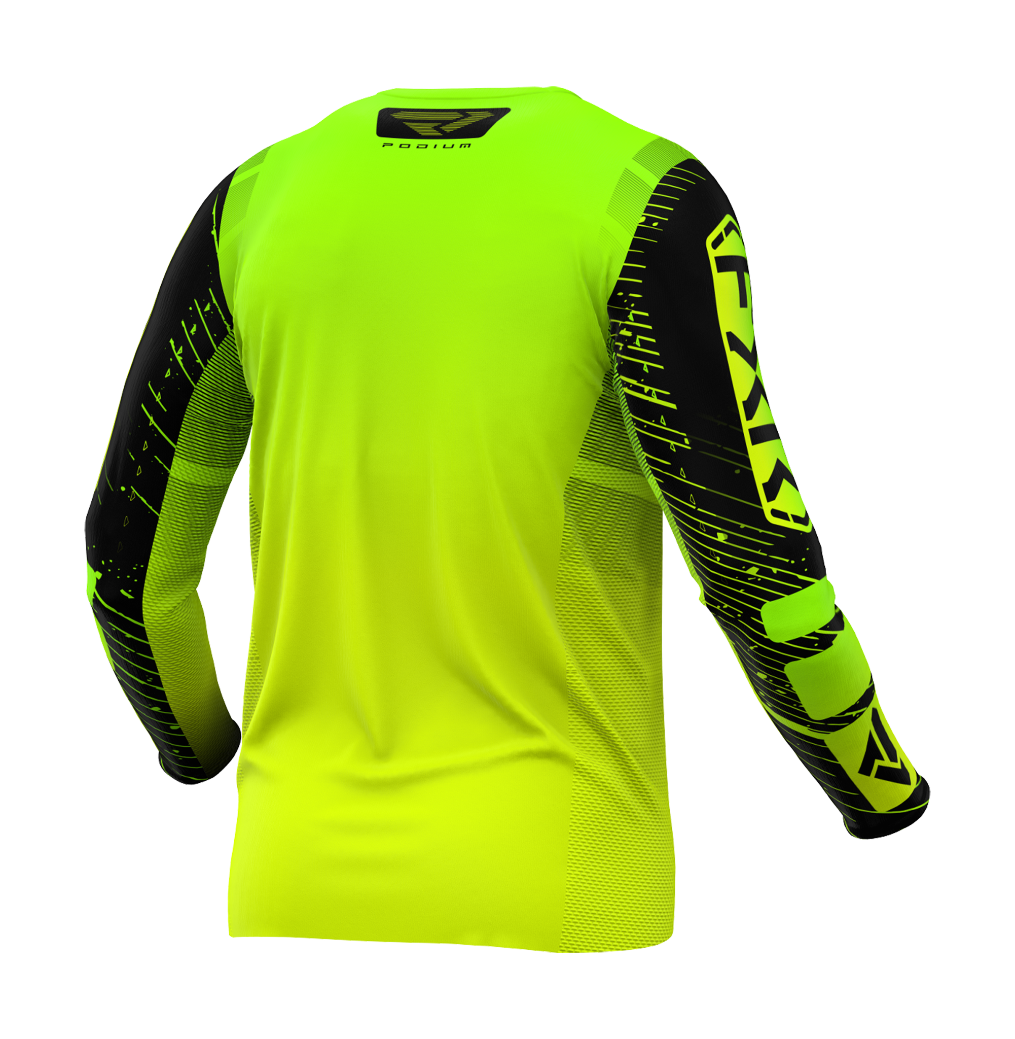 FXR Motocross Jersey Podium - HiVis / Lime / Black